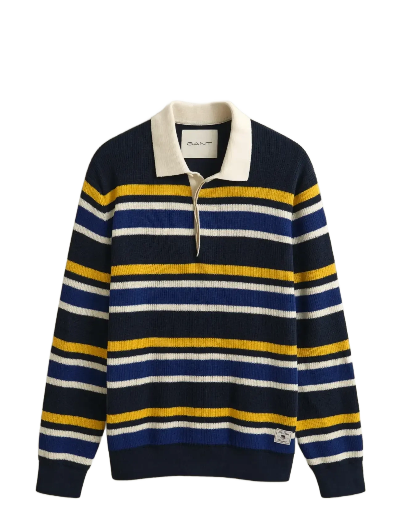 Gant STRIPED COTTON RIB POLO - Strickmode - EVENING BLUE / multi