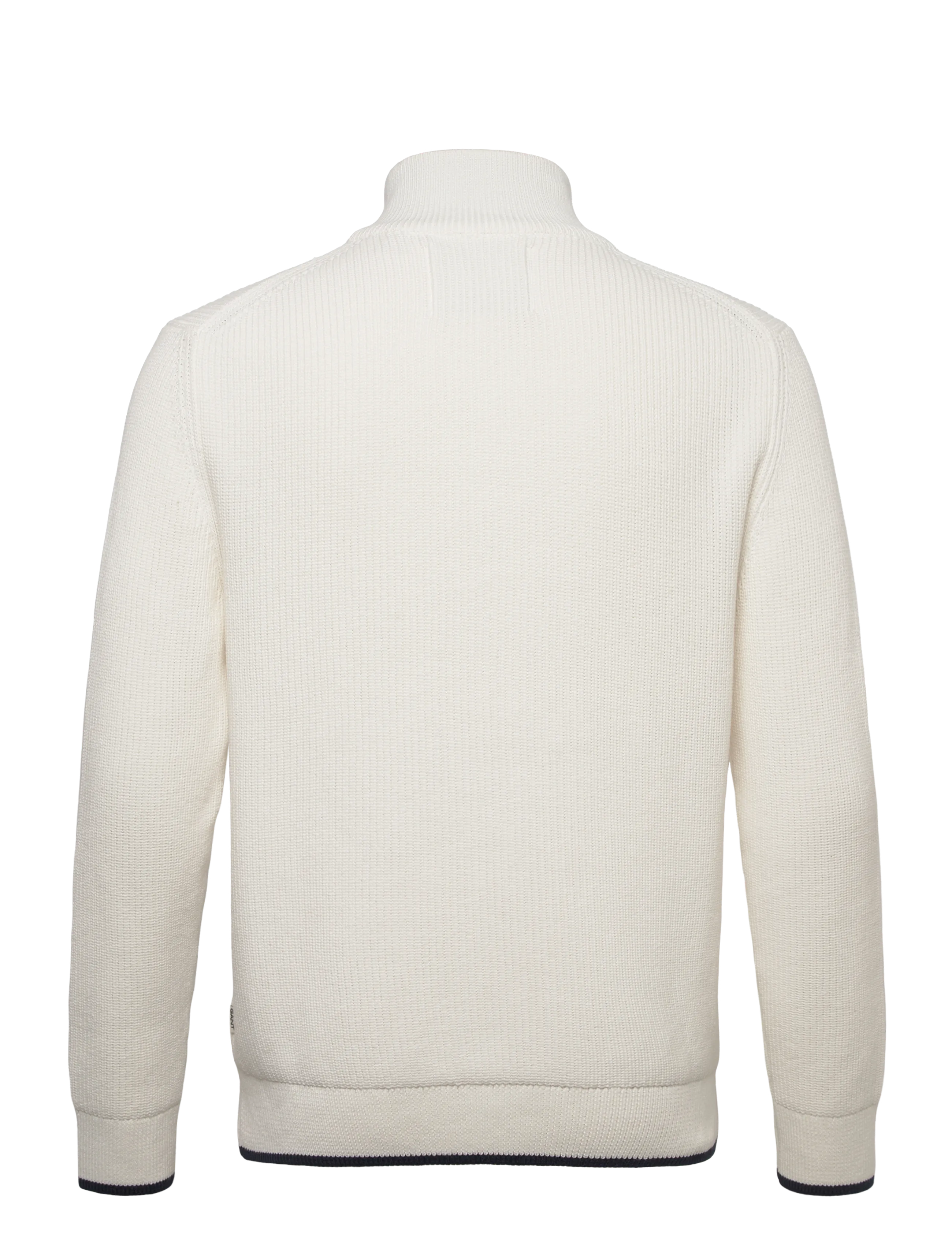 Gant - COTTON RIB BUTTONED CARDIGAN - cardigans - eggshell - 2