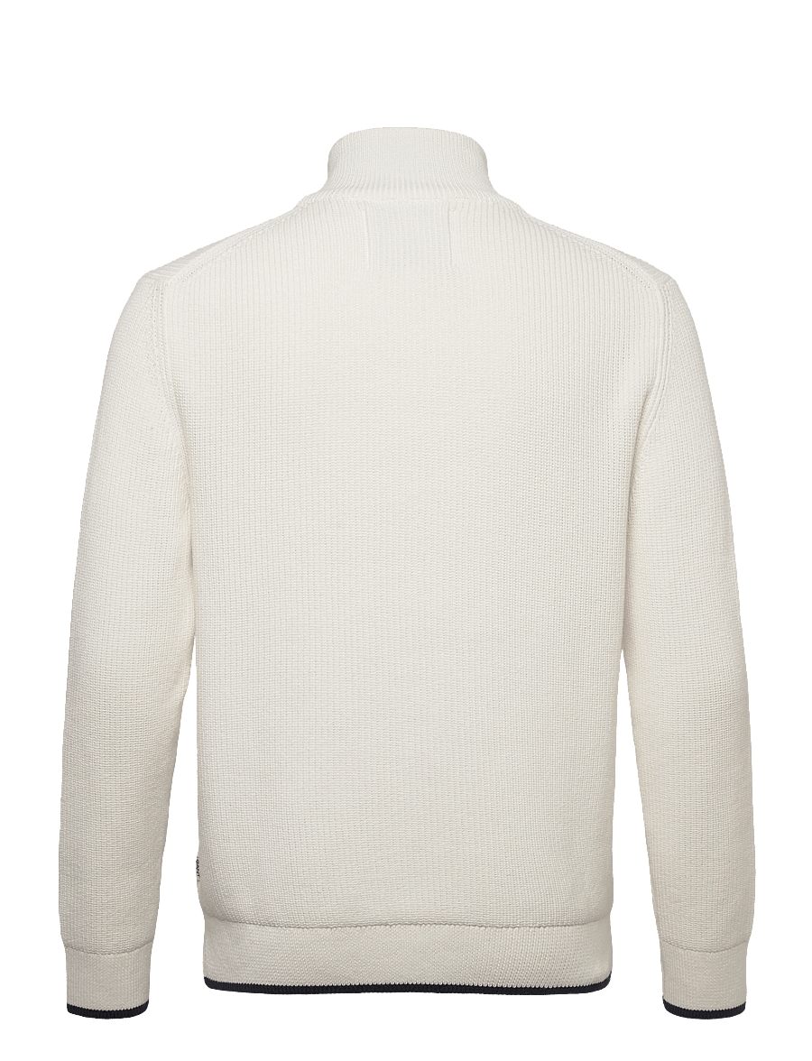 Gant - COTTON RIB BUTTONED CARDIGAN - cardigan - eggshell - 2