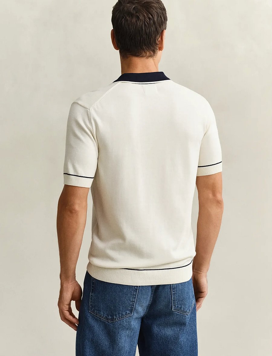 Gant - COTTON MODAL POLO - kortärmade pikéer - cream - 2