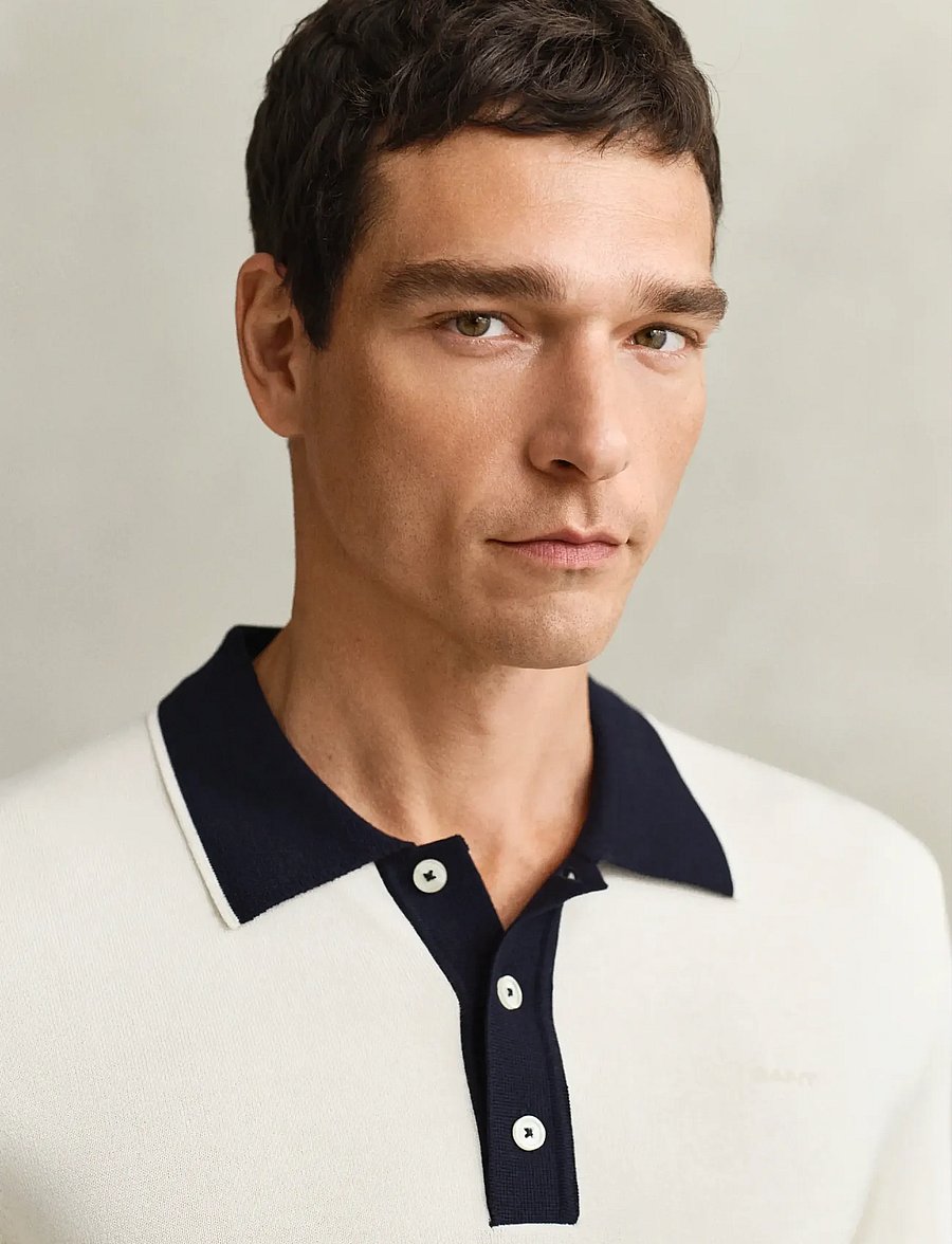 Gant - COTTON MODAL POLO - kortärmade pikéer - cream - 3