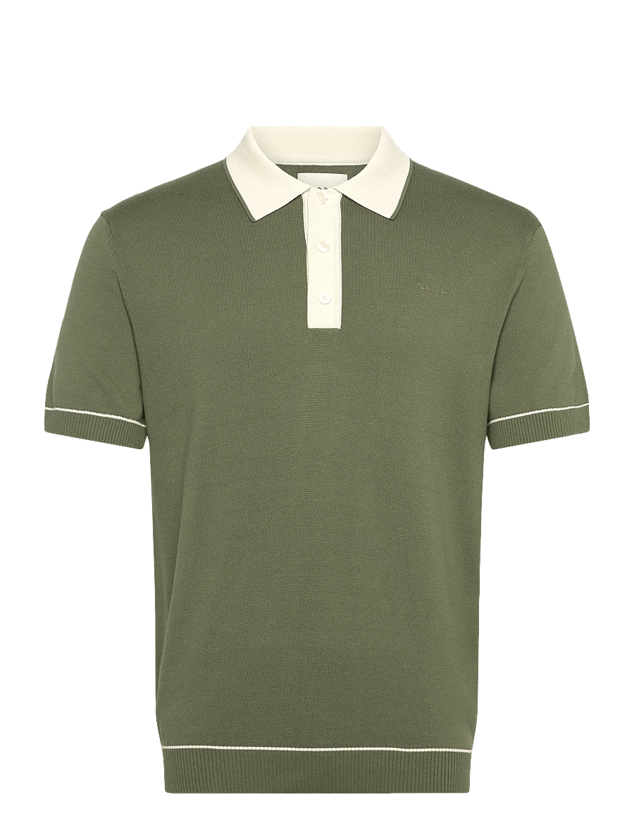 Gant - COTTON MODAL POLO - kurzärmelig - dry herb green - 1