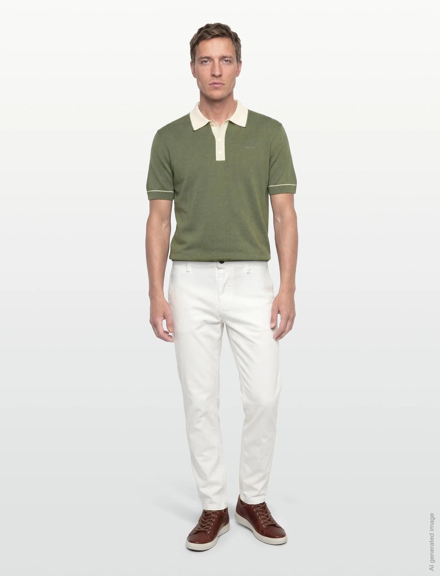 Gant - COTTON MODAL POLO - kurzärmelig - dry herb green - 0