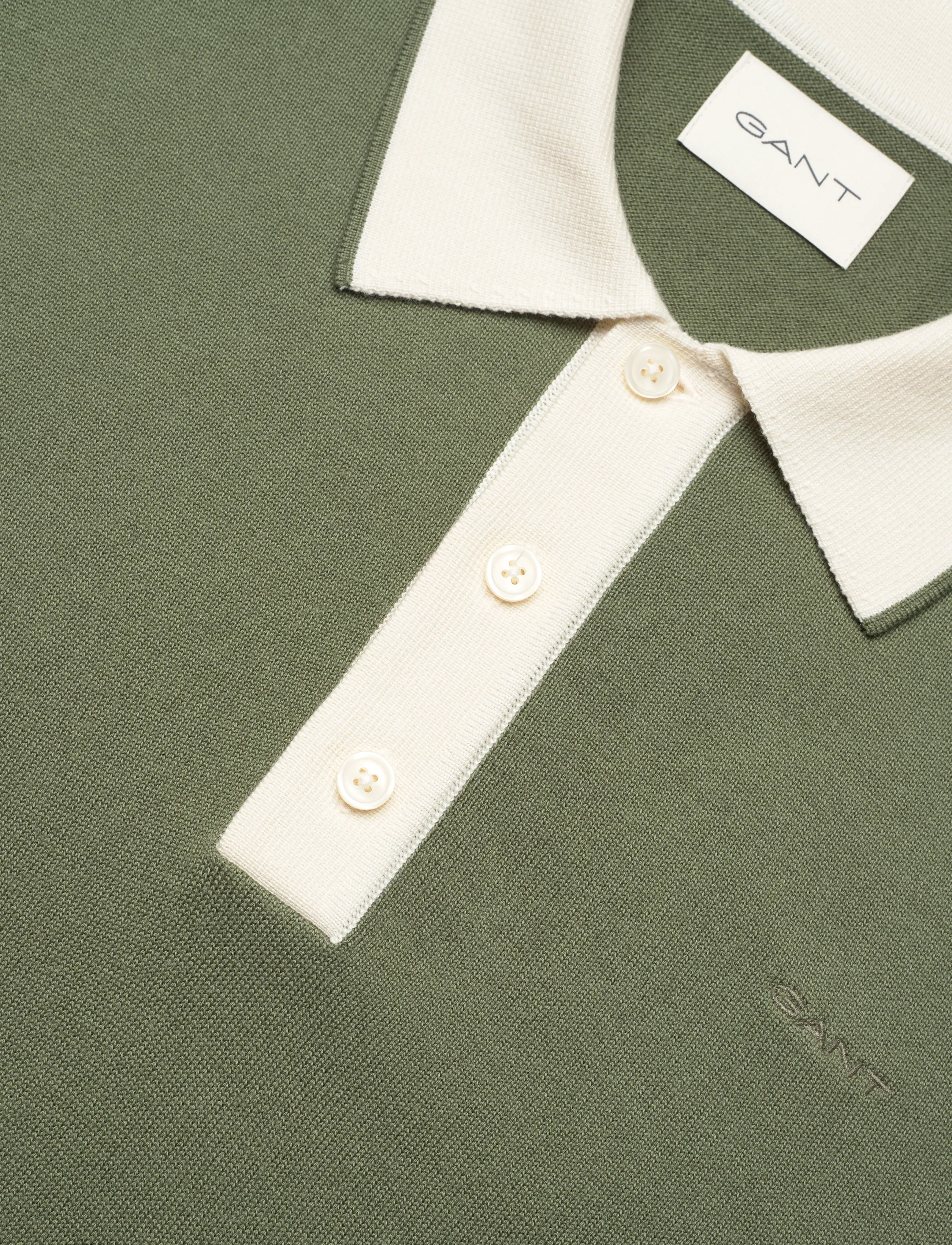 Gant - COTTON MODAL POLO - short-sleeved polos - dry herb green - 5