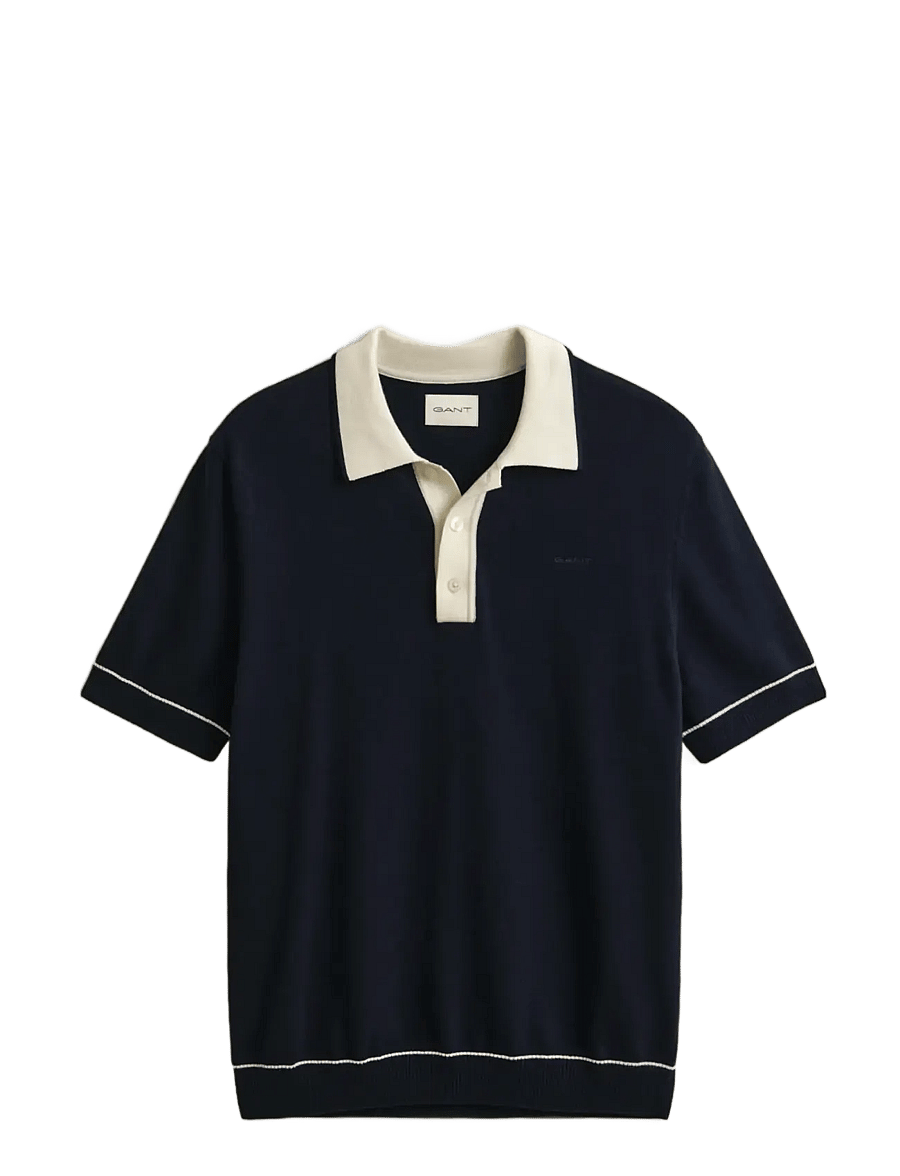 Gant - COTTON MODAL POLO - lühikeste varrukatega polod - evening blue - 1