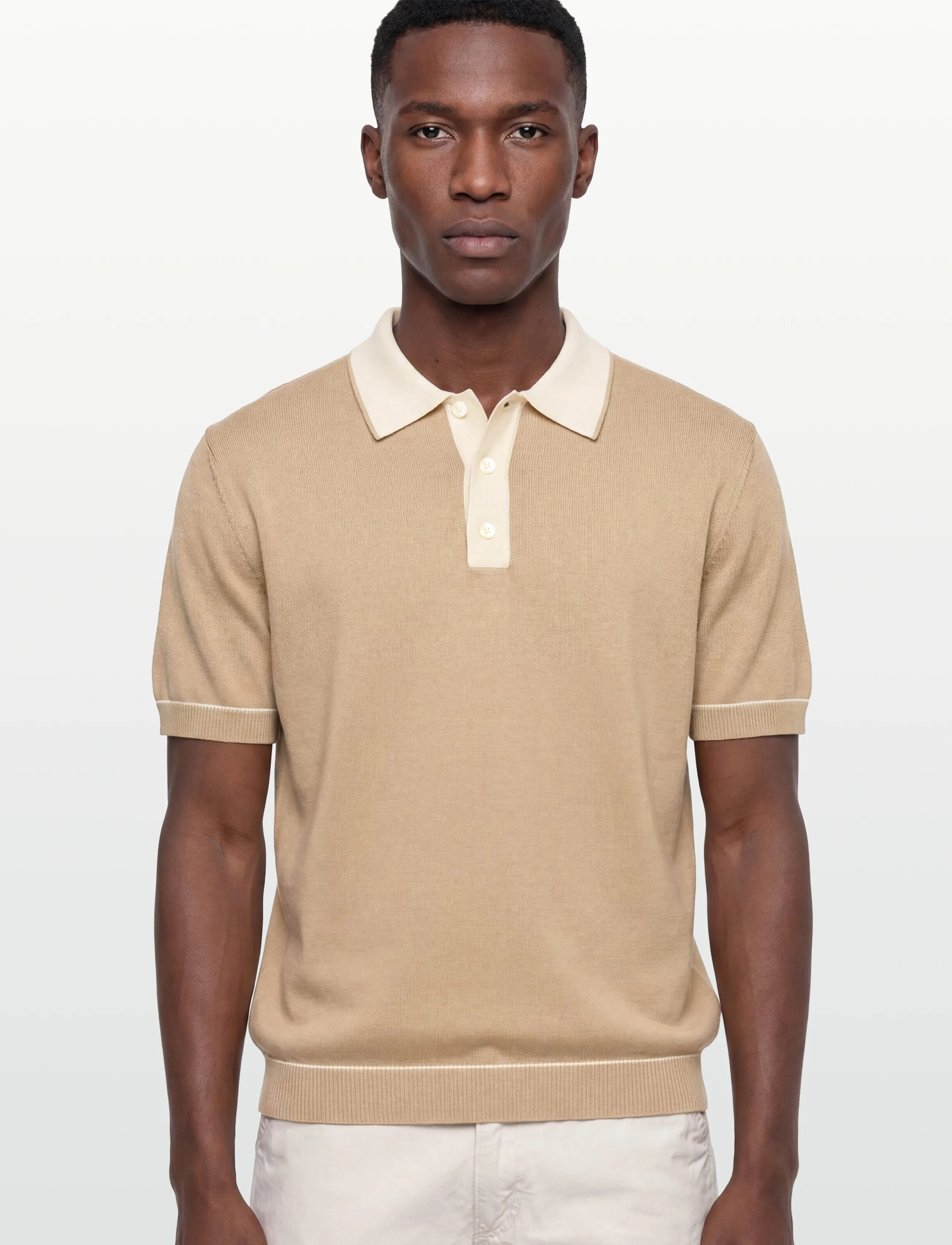 Gant - COTTON MODAL POLO - kortärmade pikéer - oat beige - 3