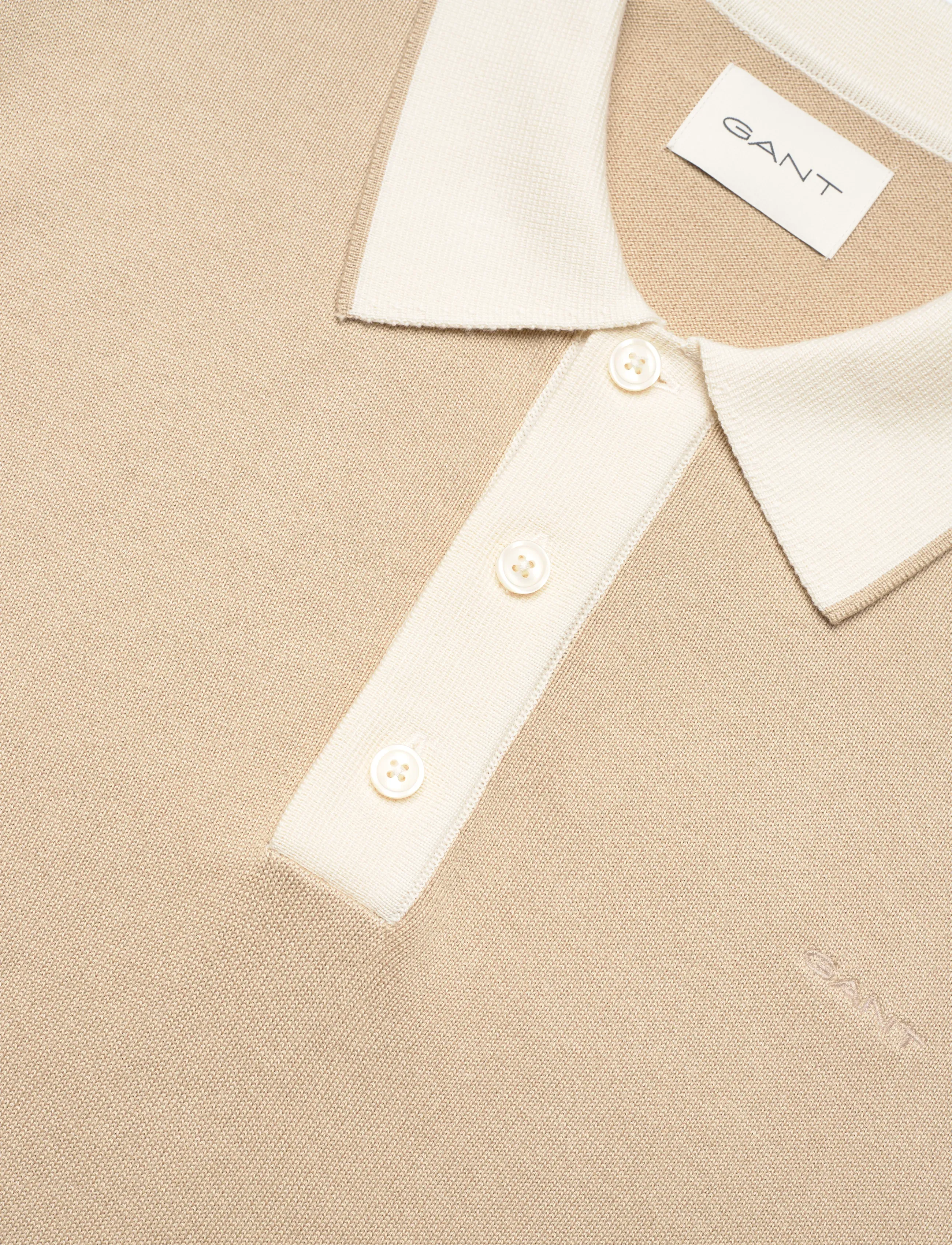 Gant - COTTON MODAL POLO - kortärmade pikéer - oat beige - 5