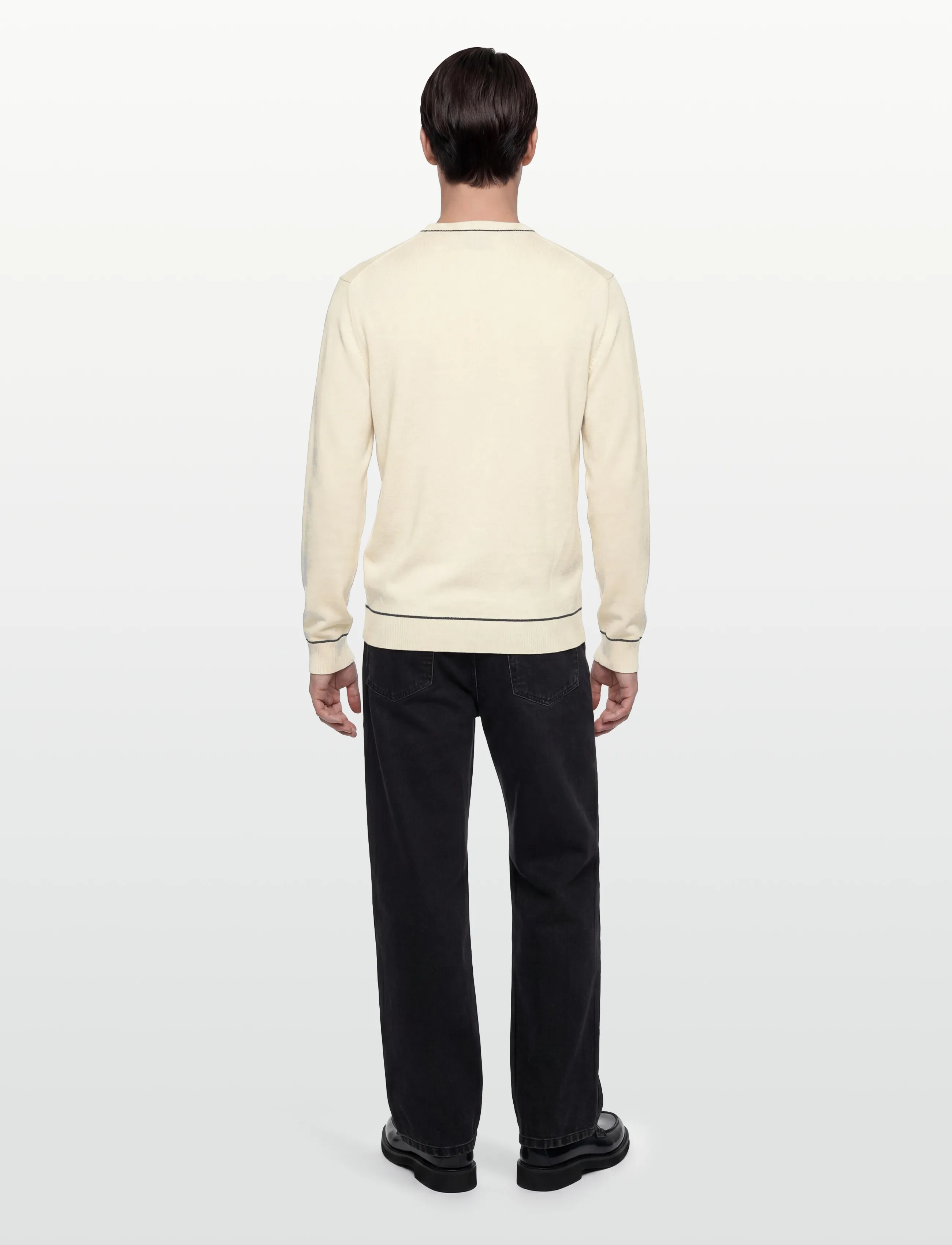 Gant - COTTON MODAL C-NECK - round necks - cream - 4