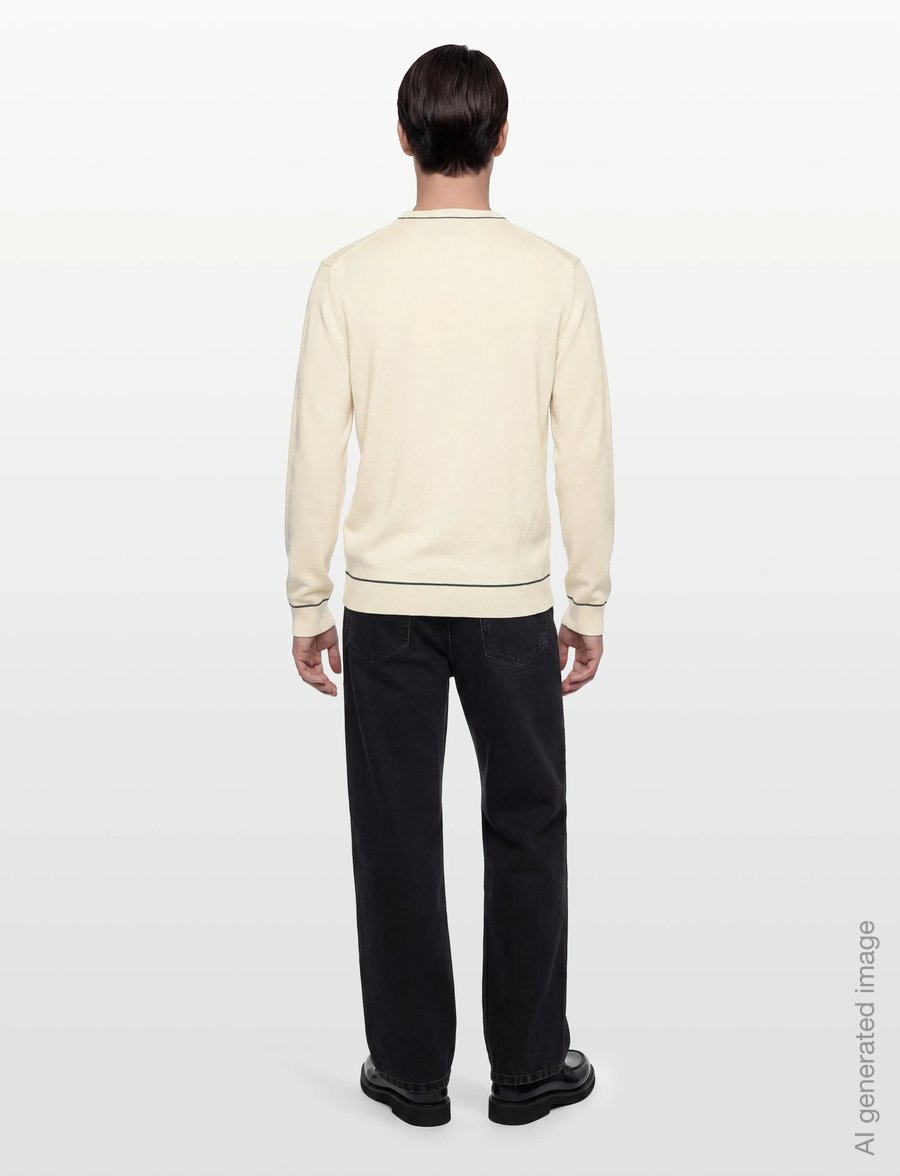 Gant - COTTON MODAL C-NECK - rundhals - cream - 4