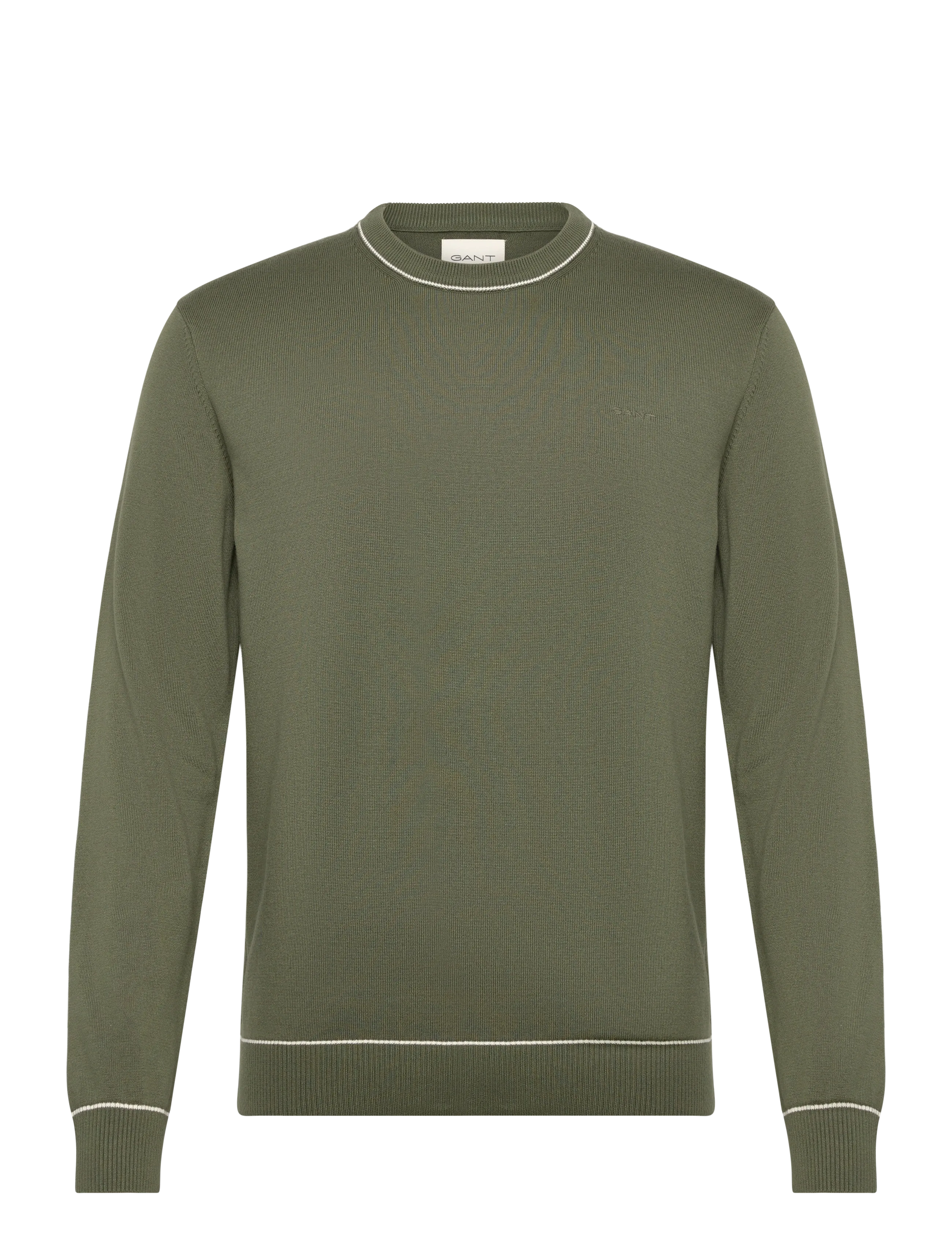 GANT Baumwolle Modal C-Neck Khaki - XL - Herren