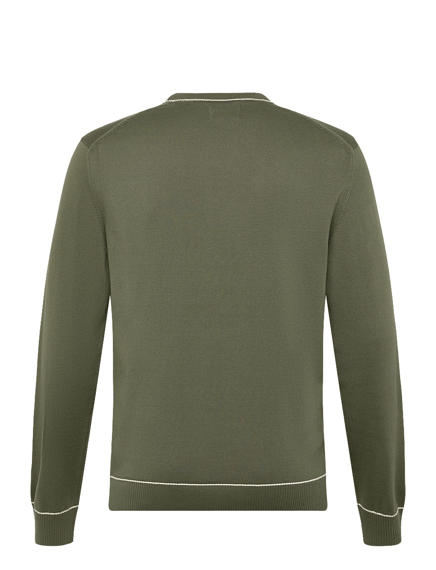 Gant - COTTON MODAL C-NECK - rund hals - dry herb green - 2