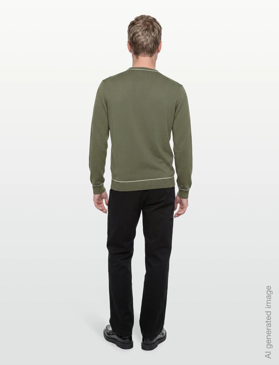 Gant - COTTON MODAL C-NECK - rund hals - dry herb green - 4