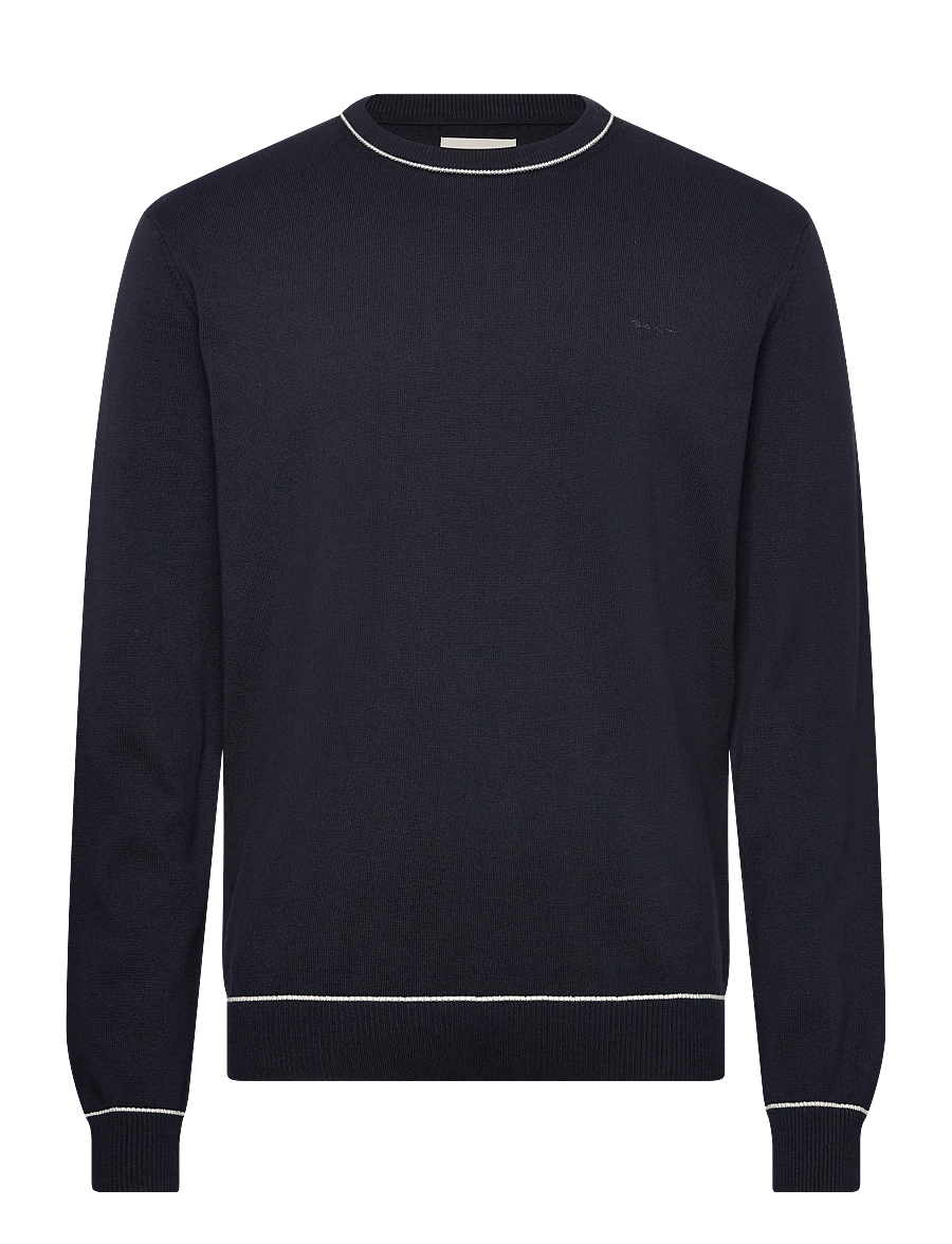 Gant - COTTON MODAL C-NECK - rundhals - evening blue - 1