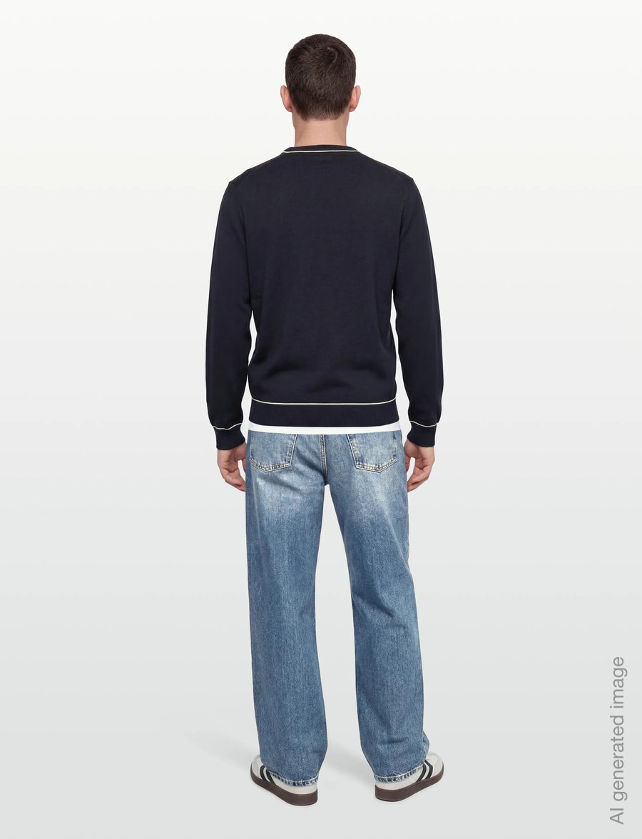 Gant - COTTON MODAL C-NECK - rundhals - evening blue - 4