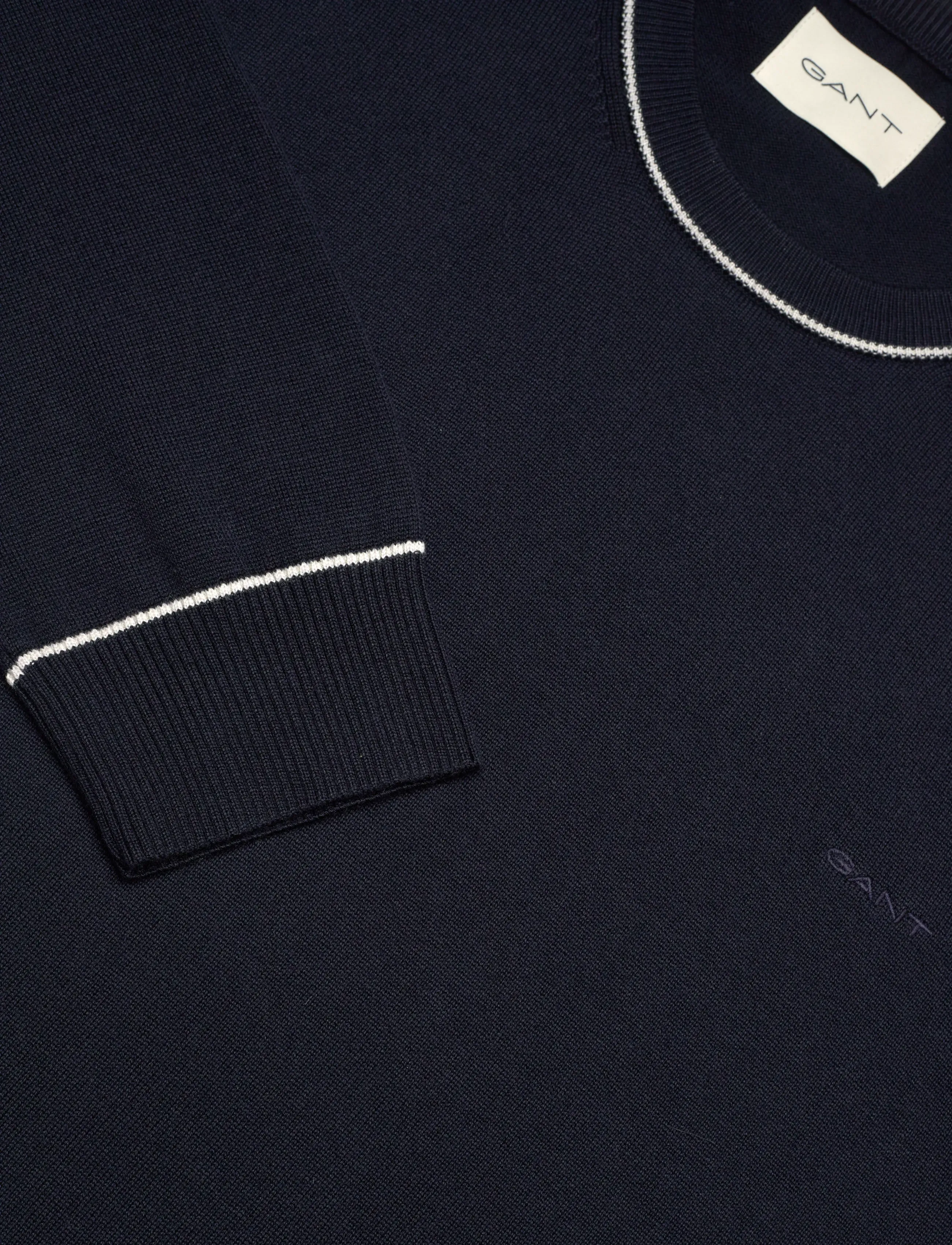 Gant - COTTON MODAL C-NECK - rundhalsad - evening blue - 5