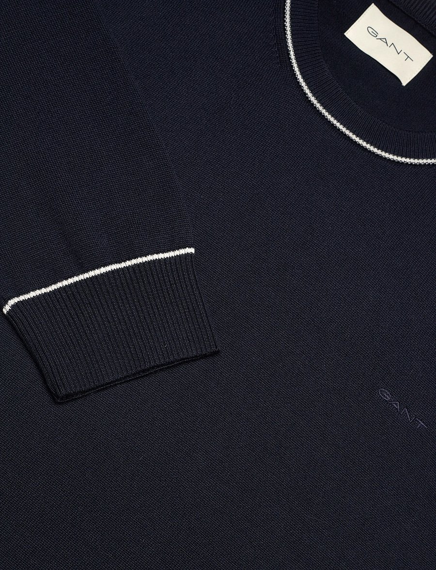 Gant - COTTON MODAL C-NECK - rundhals - evening blue - 5