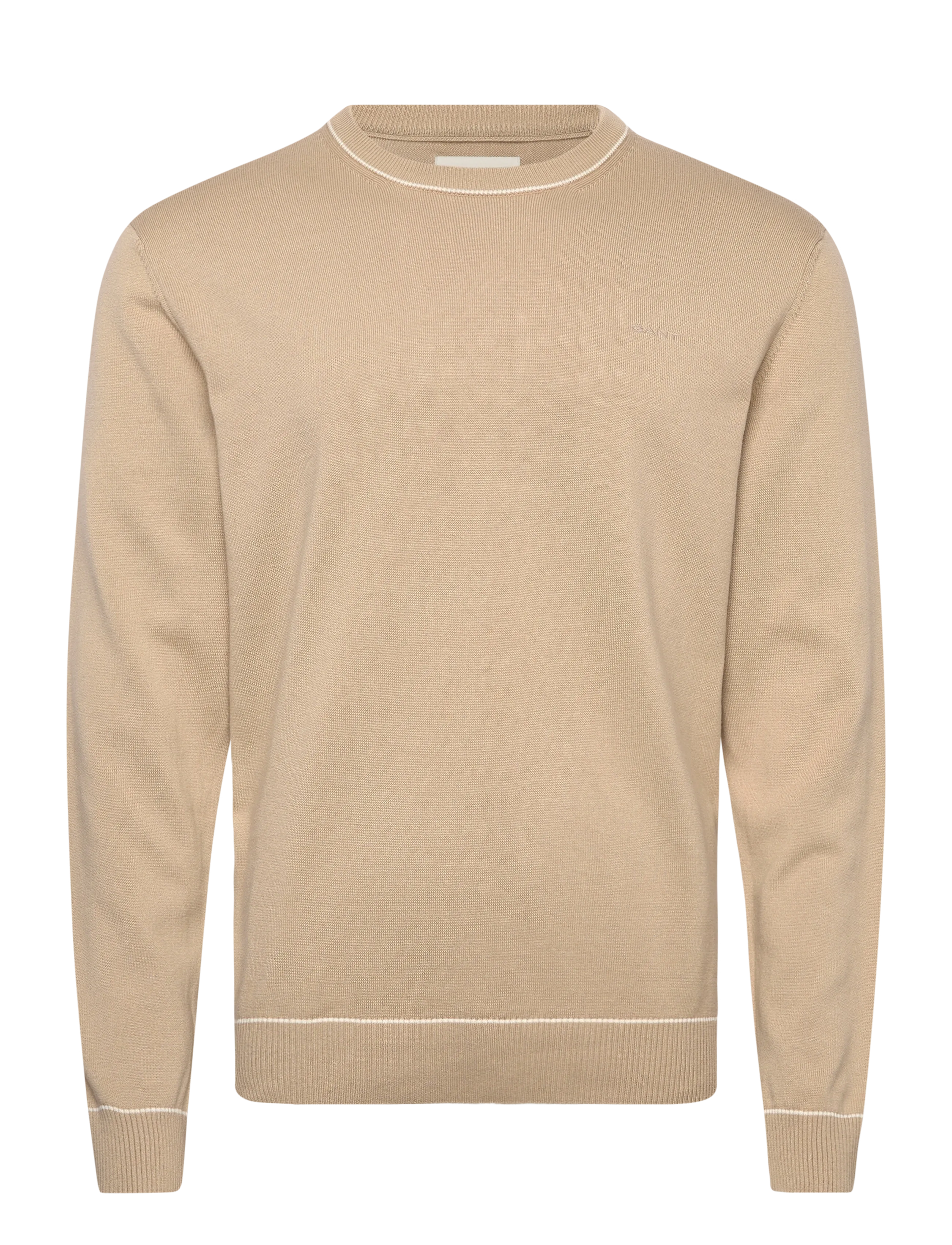 Gant COTTON MODAL C-NECK - Rundhals - OAT BEIGE / beige