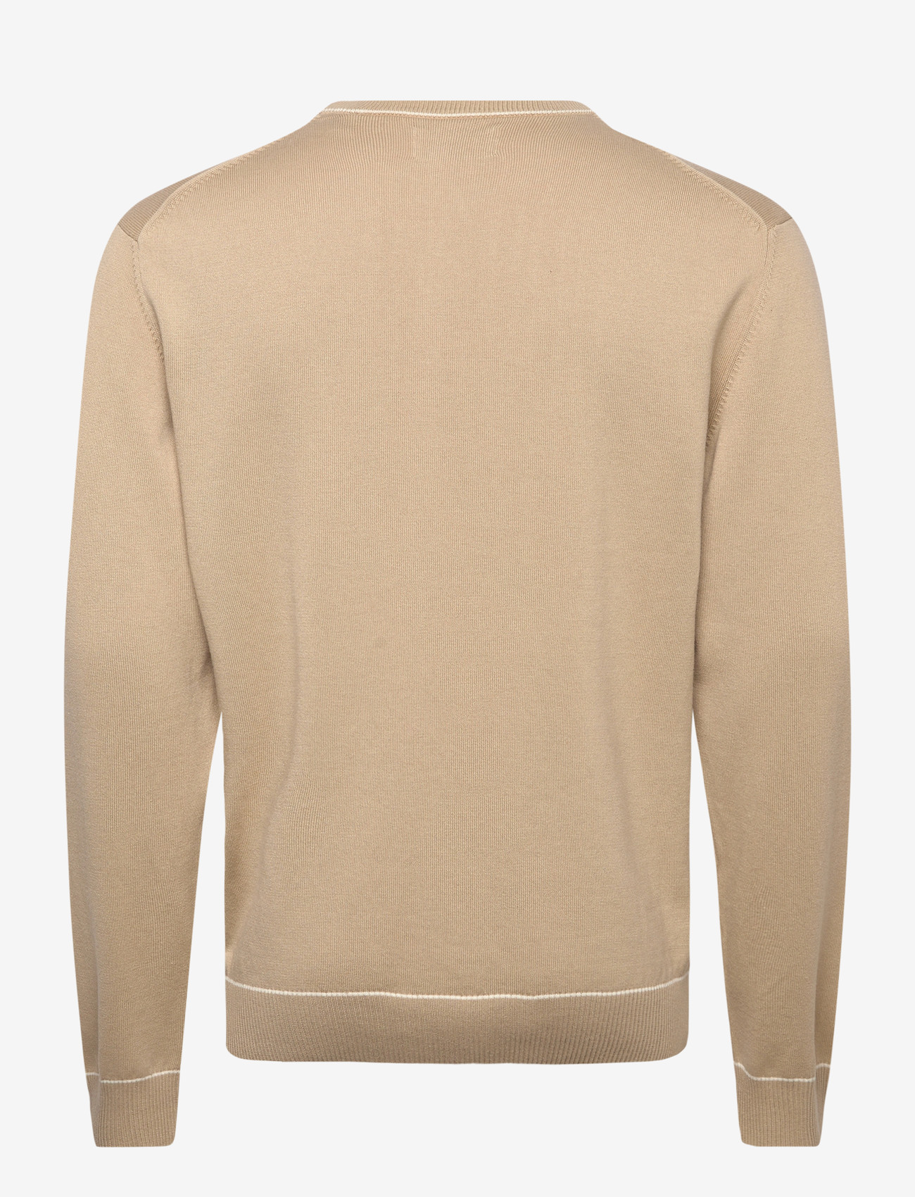 GANT - COTTON MODAL C-NECK - Ümmarguse kaelusega kudumid - oat beige - 1