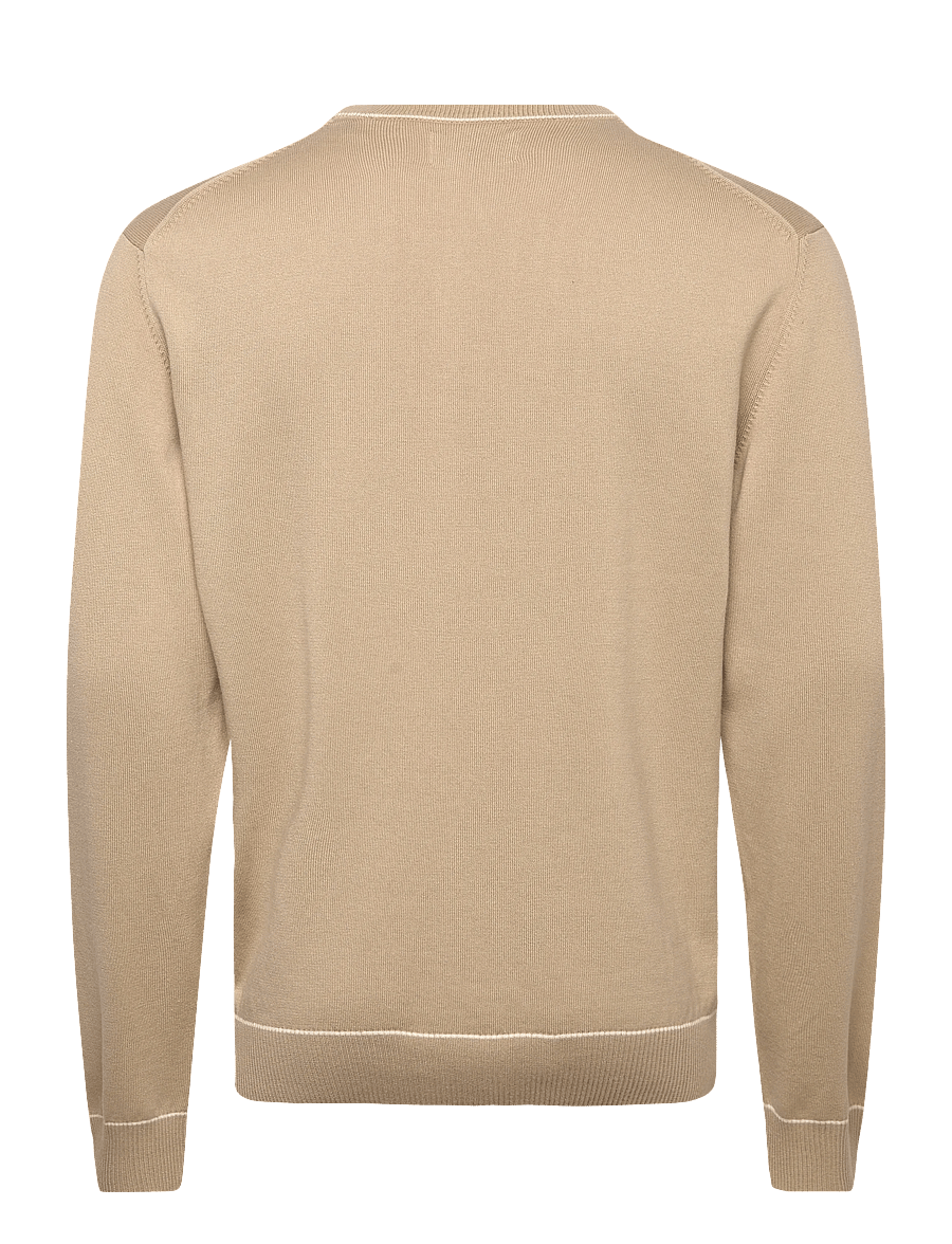 Gant - COTTON MODAL C-NECK - rund hals - oat beige - 2