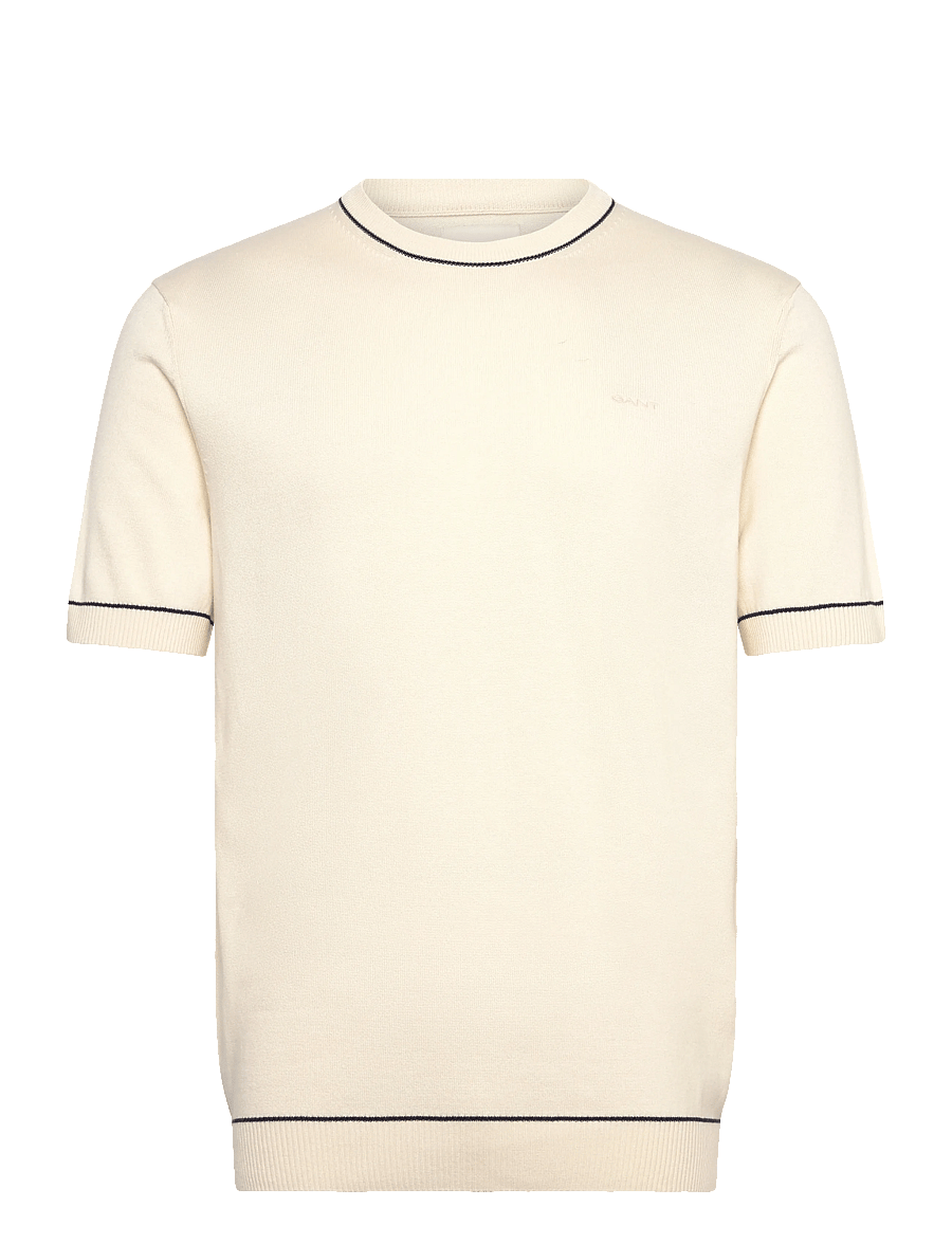 Gant - COTTON MODAL SS C-NECK - korte mouwen - cream - 1