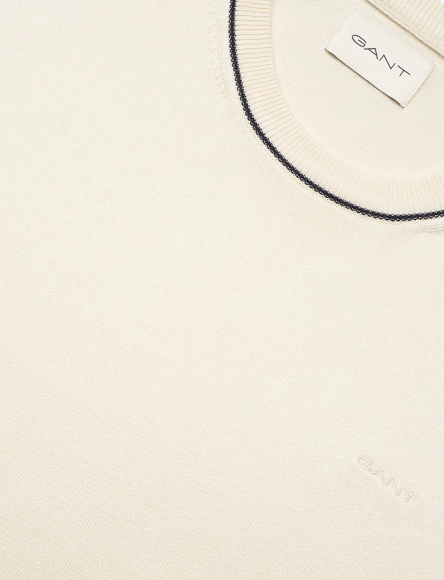 Gant - COTTON MODAL SS C-NECK - korte mouwen - cream - 5