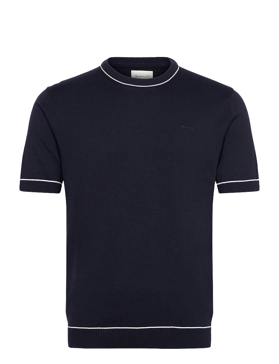 Gant - COTTON MODAL SS C-NECK - stutterma bolir - evening blue - 1