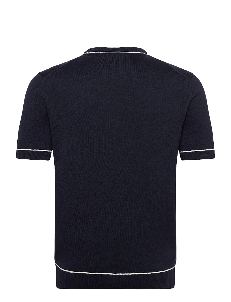 Gant - COTTON MODAL SS C-NECK - krótki rękaw - evening blue - 2
