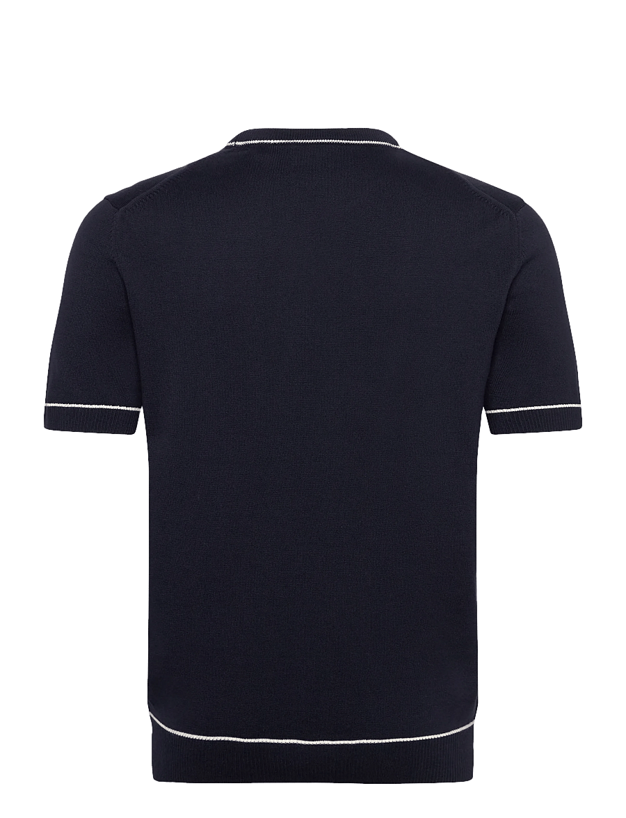 Gant - COTTON MODAL SS C-NECK - stutterma bolir - evening blue - 2