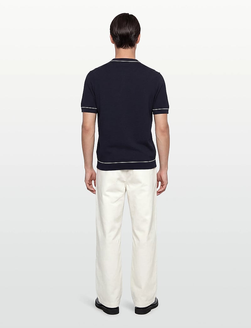 Gant - COTTON MODAL SS C-NECK - krótki rękaw - evening blue - 4