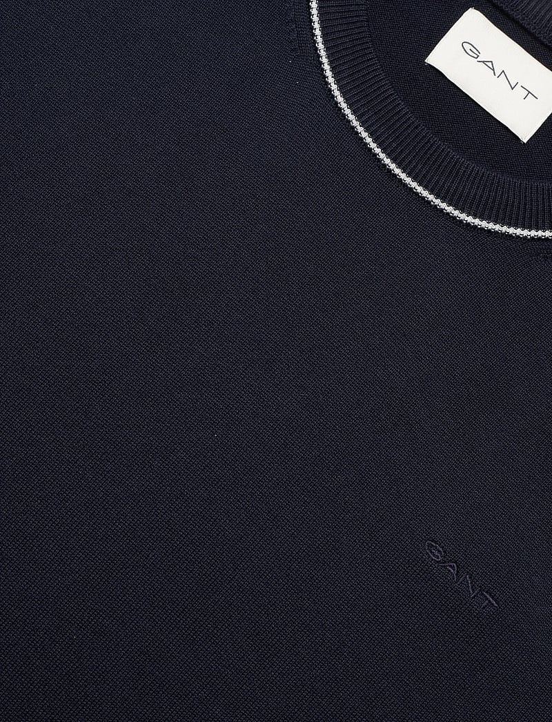 Gant - COTTON MODAL SS C-NECK - krótki rękaw - evening blue - 5