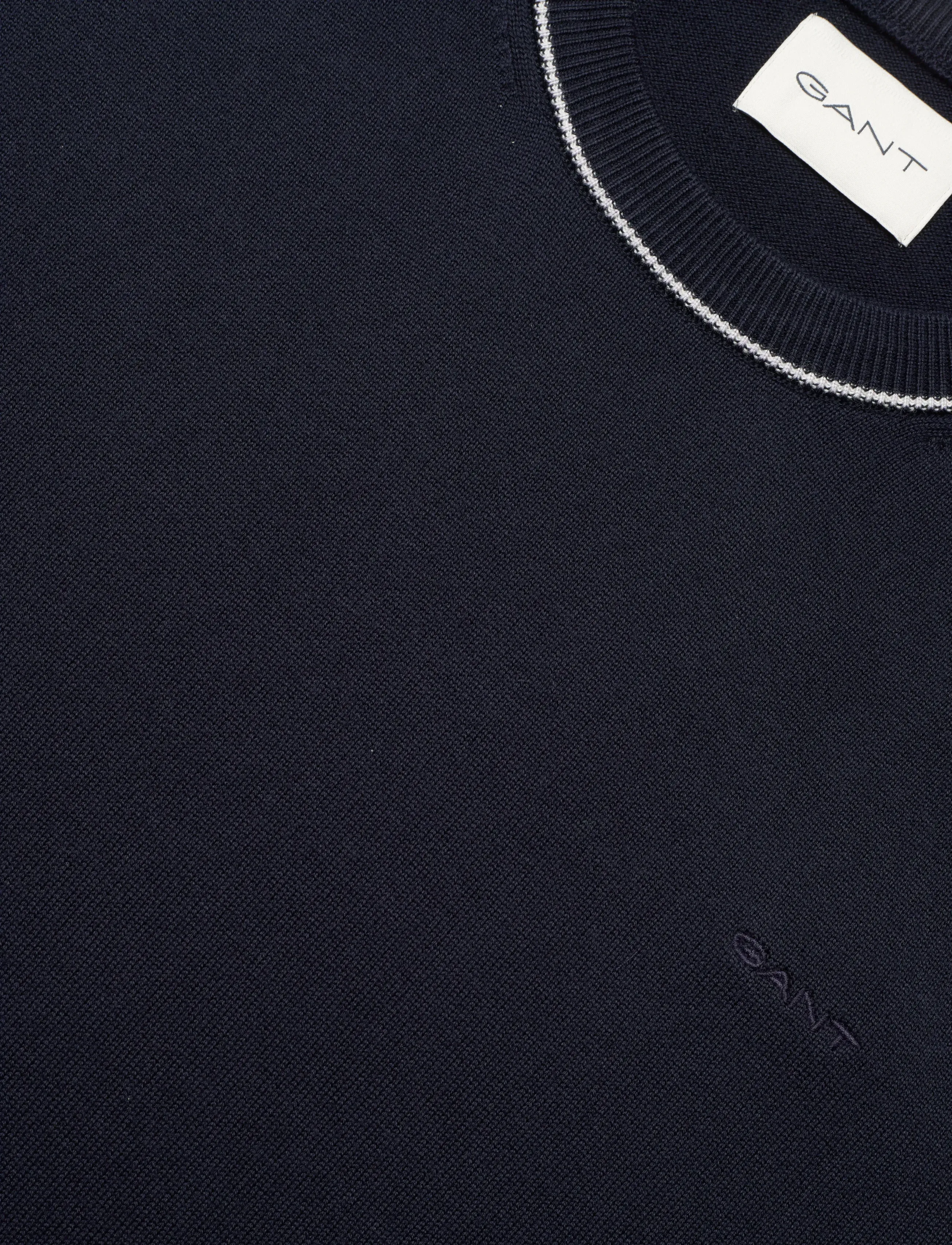 Gant - COTTON MODAL SS C-NECK - stutterma bolir - evening blue - 5