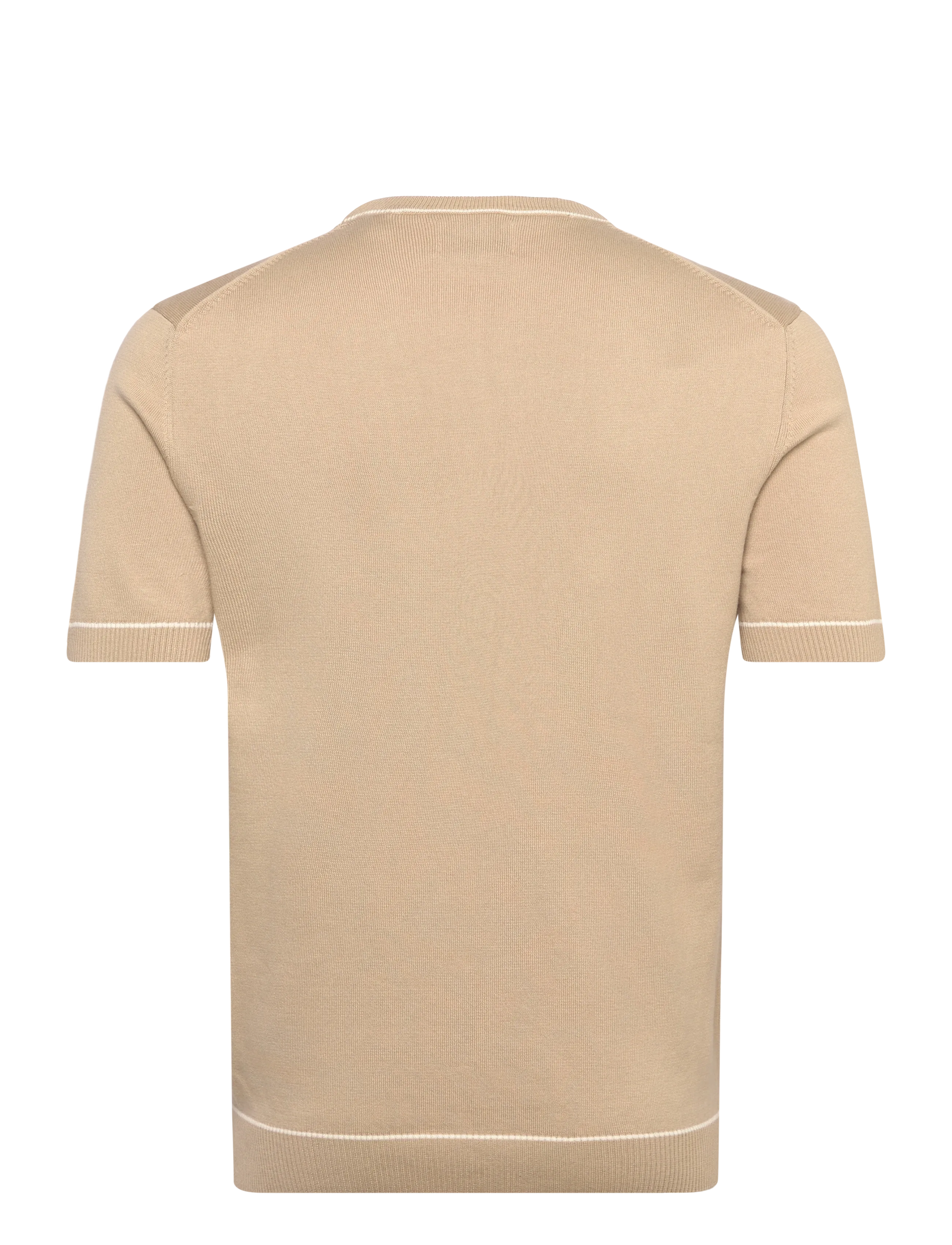 Gant - COTTON MODAL SS C-NECK - kortærmede t-shirts - oat beige - 2
