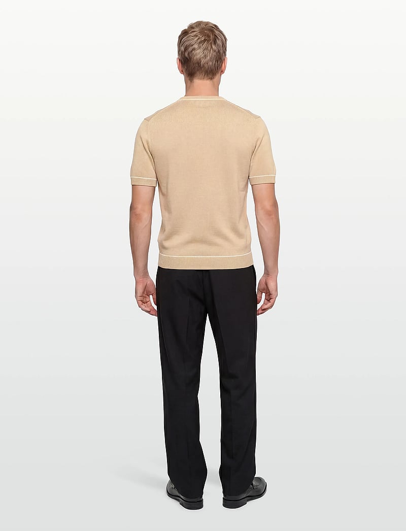 Gant - COTTON MODAL SS C-NECK - marškinėliai trumpomis rankovėmis - oat beige - 4
