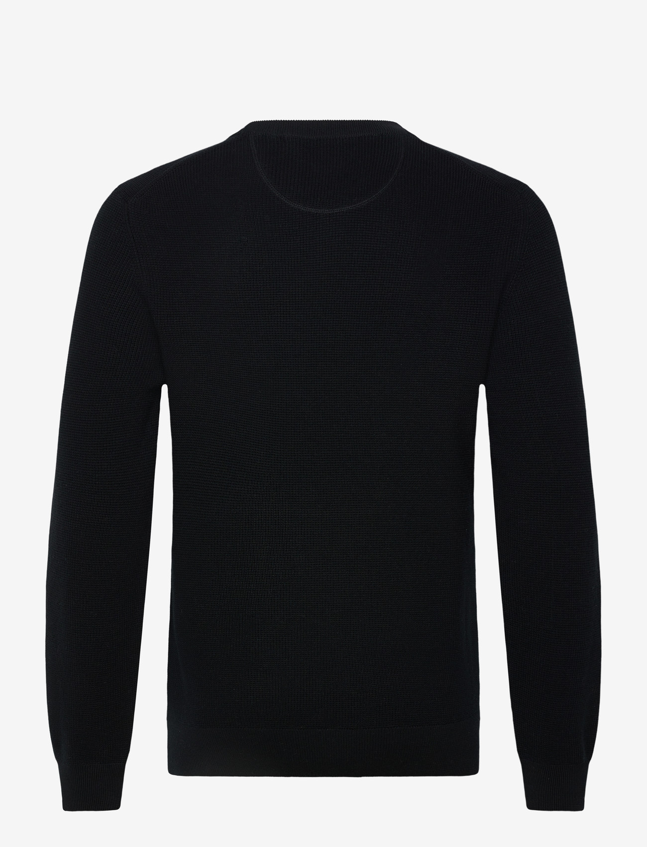 GANT - MICRO TEXTURED COTTON C-NECK - rund hals - black - 1