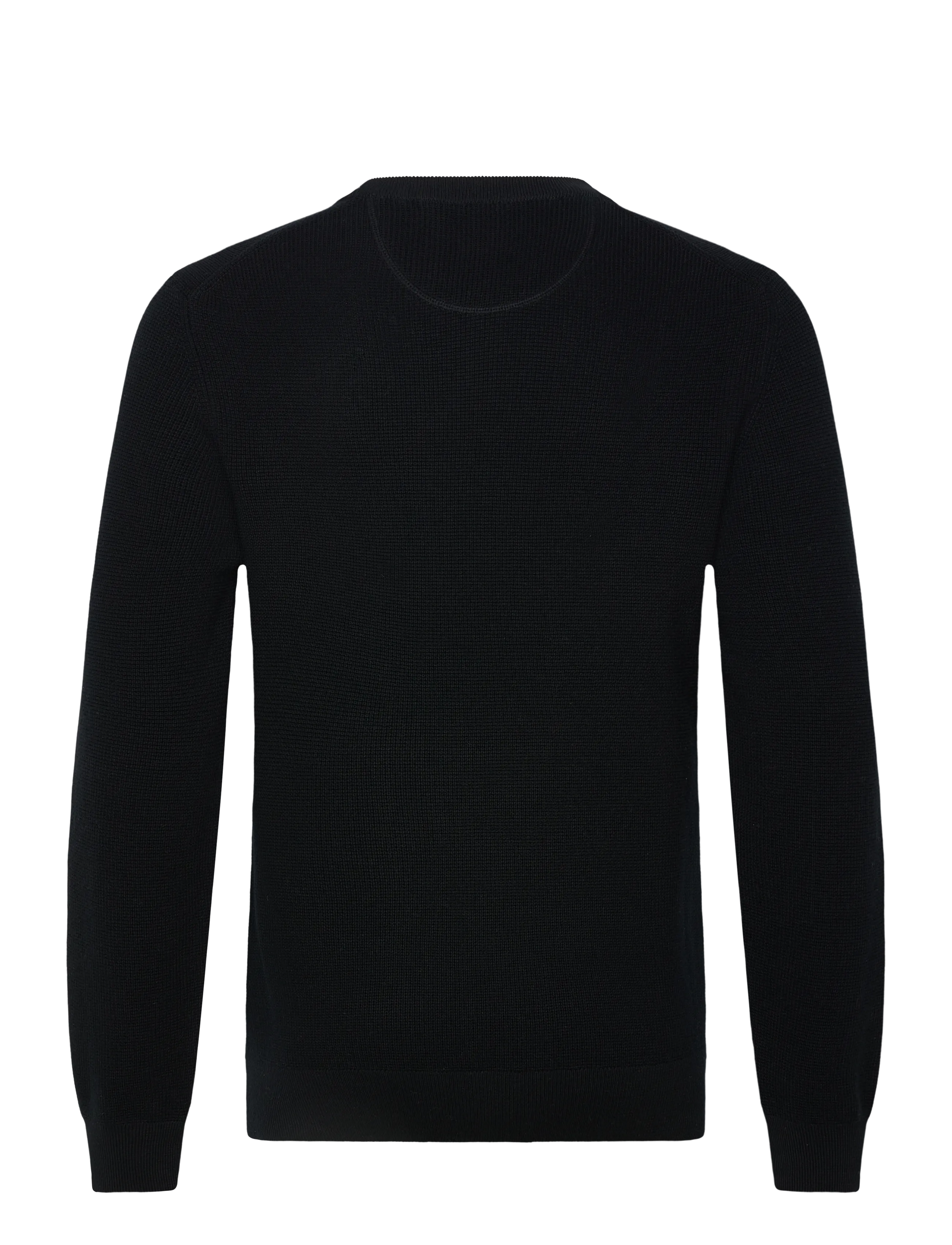 Gant - Waffle Knit Sweater - rundhalsad - black - 2