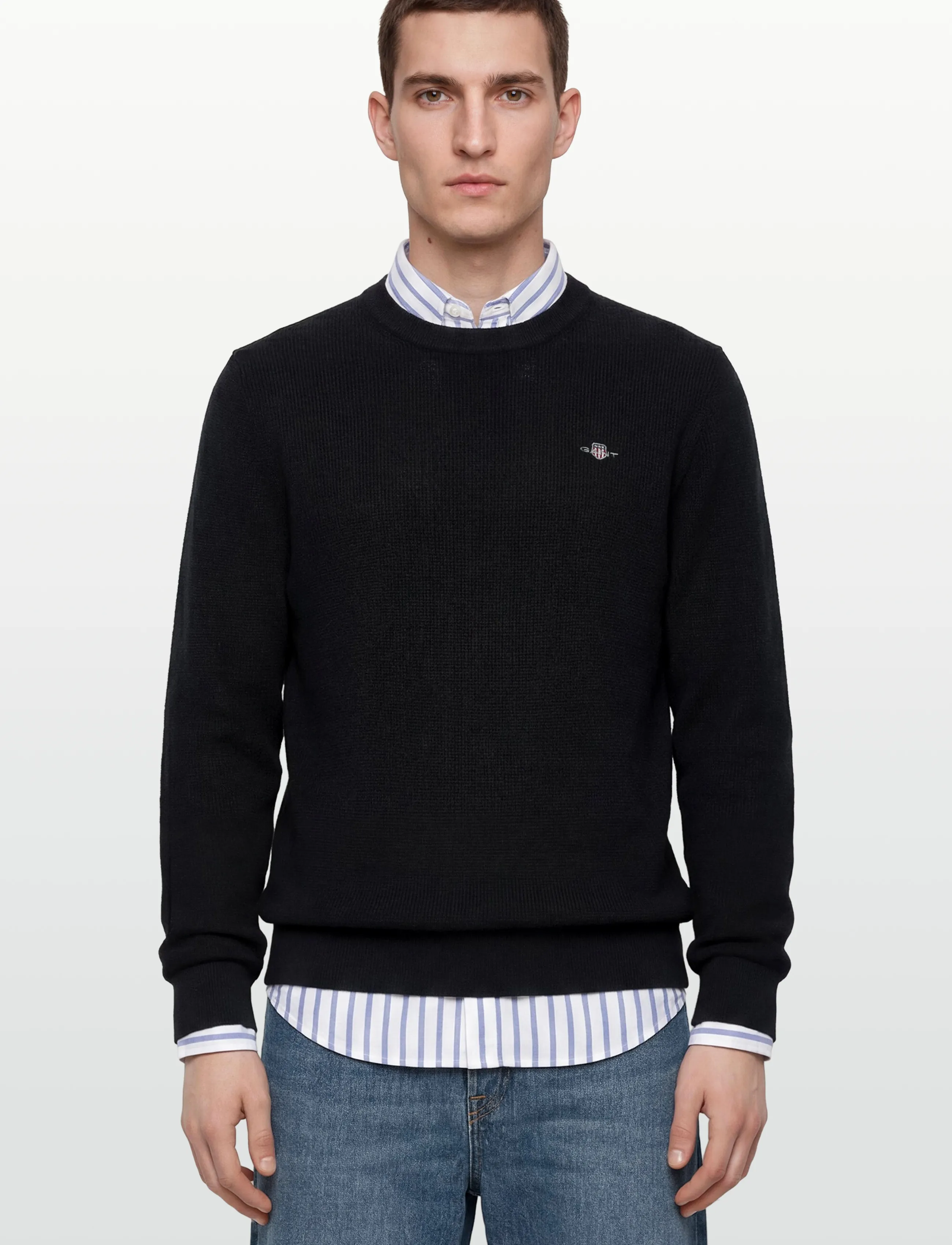 Gant Waffle Knit Sweater stickade tröjor herr – bild 2