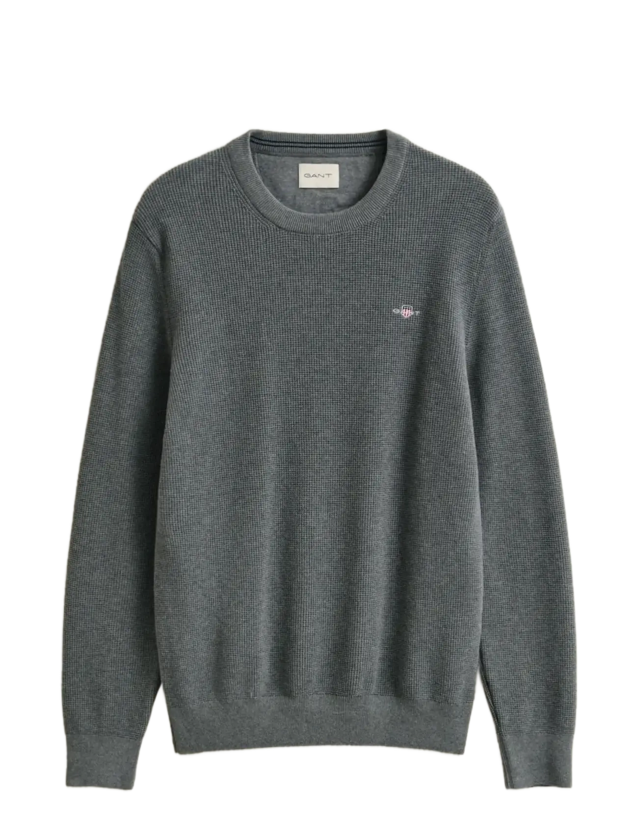 GANT Waffle Knit Pullover Grau - M - Herren