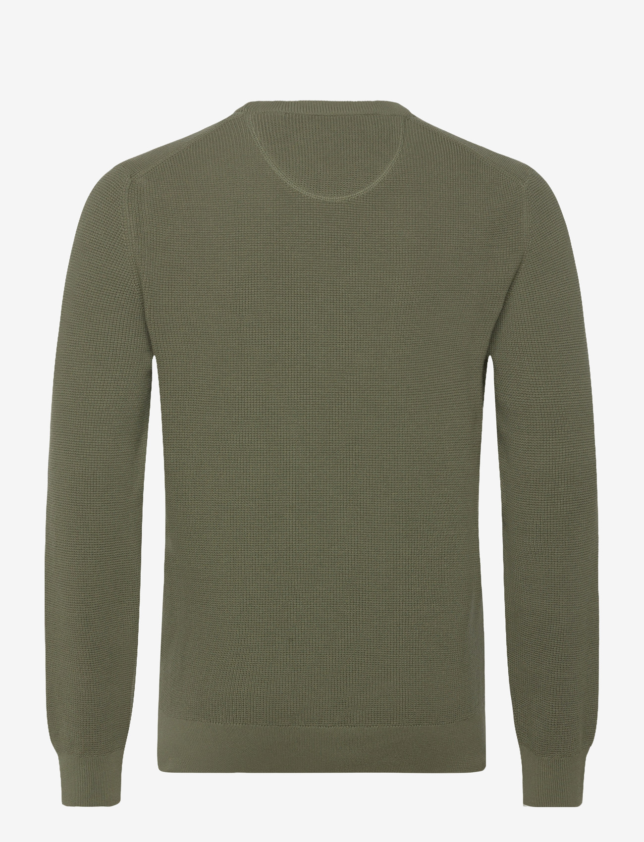 GANT - MICRO TEXTURED COTTON C-NECK - round necks - dry herb green - 1
