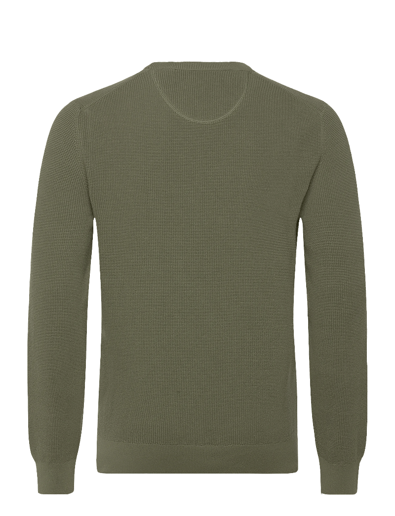 GANT - MICRO TEXTURED COTTON C-NECK - round necks - dry herb green - 1