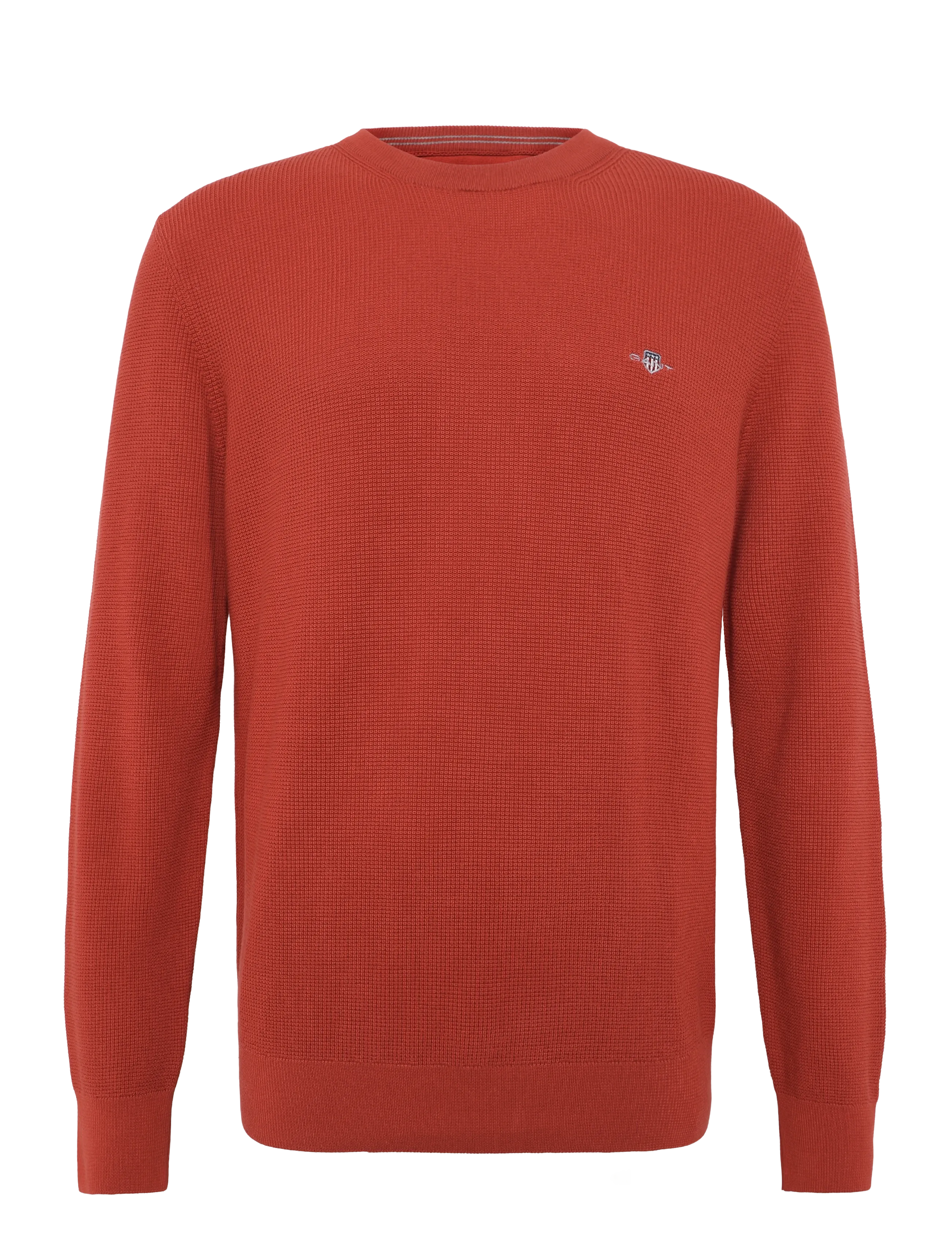 GANT Waffle Knit Pullover Orange - S - Herren