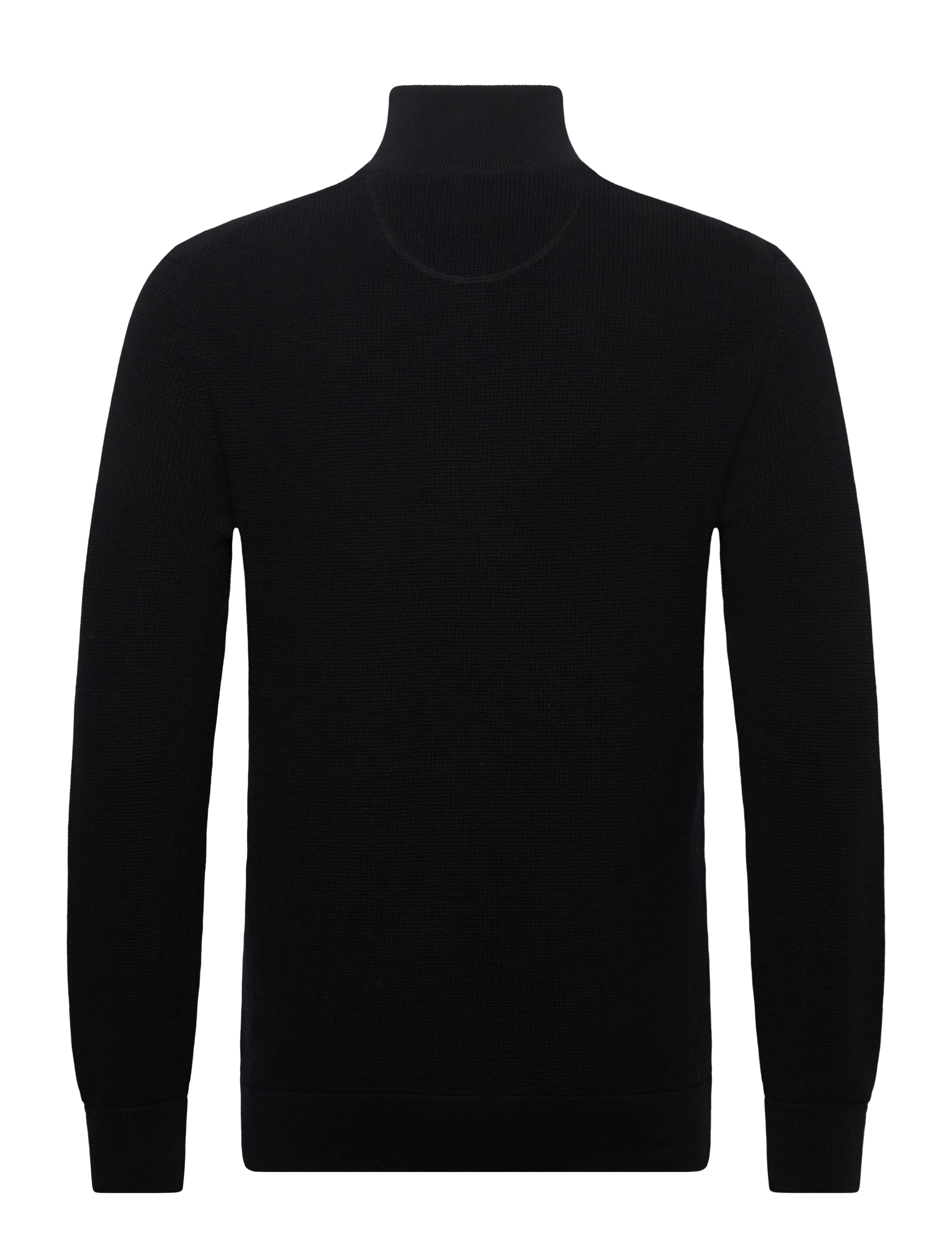 Gant - MICRO TEXTURED COTTON HALF ZIP - džemperiai su trumpu užtrauktuku - black - 2