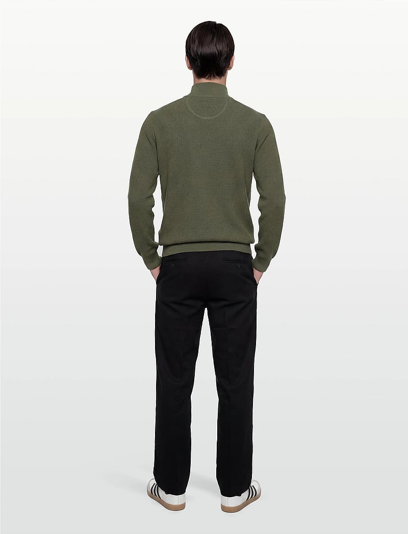 Gant - MICRO TEXTURED COTTON HALF ZIP - pullover mit halbem reißverschluss - dry herb green - 4
