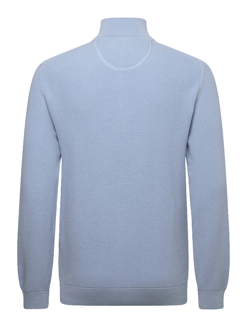 GANT - MICRO TEXTURED COTTON HALF ZIP - tõmblukk-kaelusega džemprid - fresh blue - 1