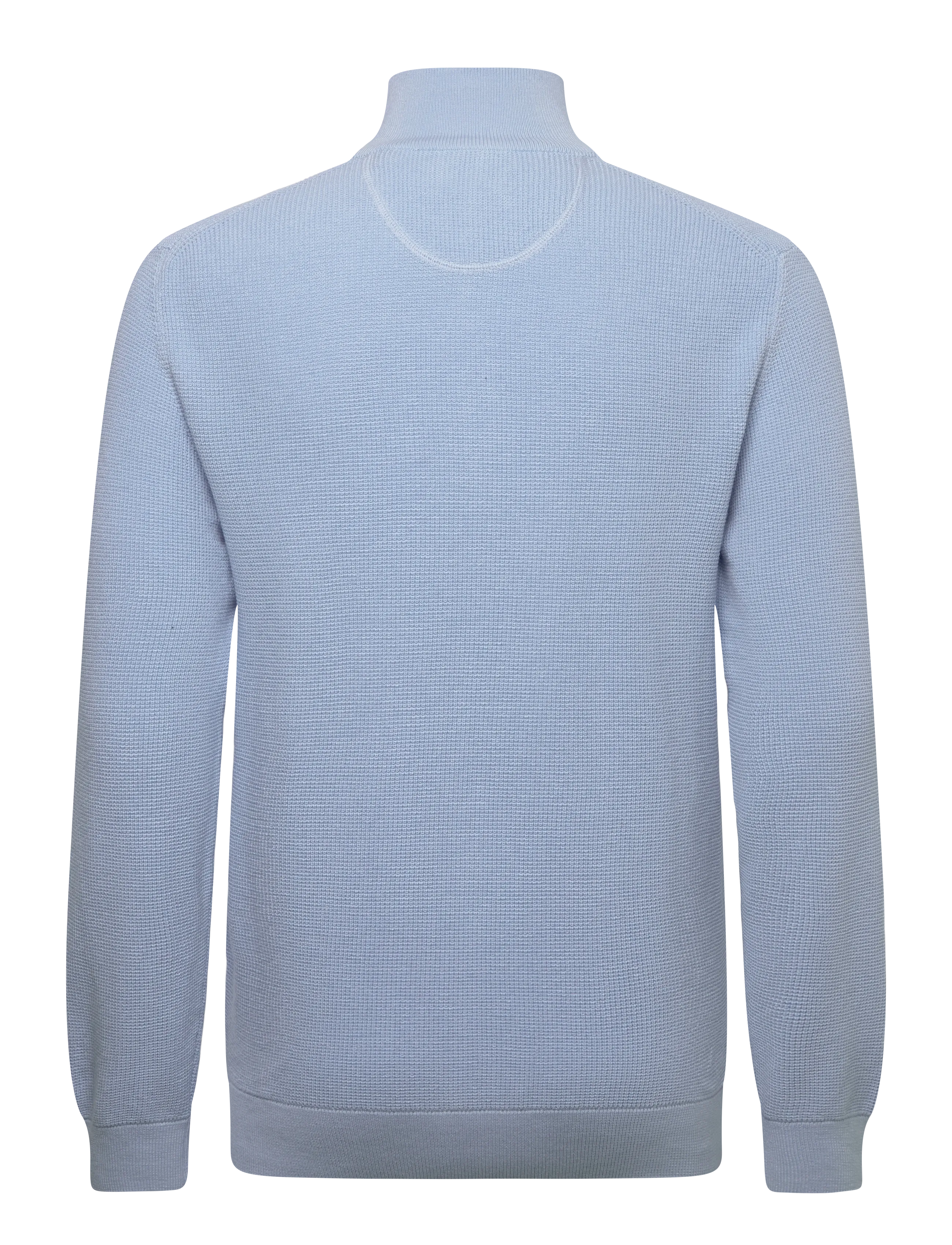 Gant - Waffle Knit Half-Zip Sweater - tõmblukk-kaelusega džemprid - fresh blue - 2