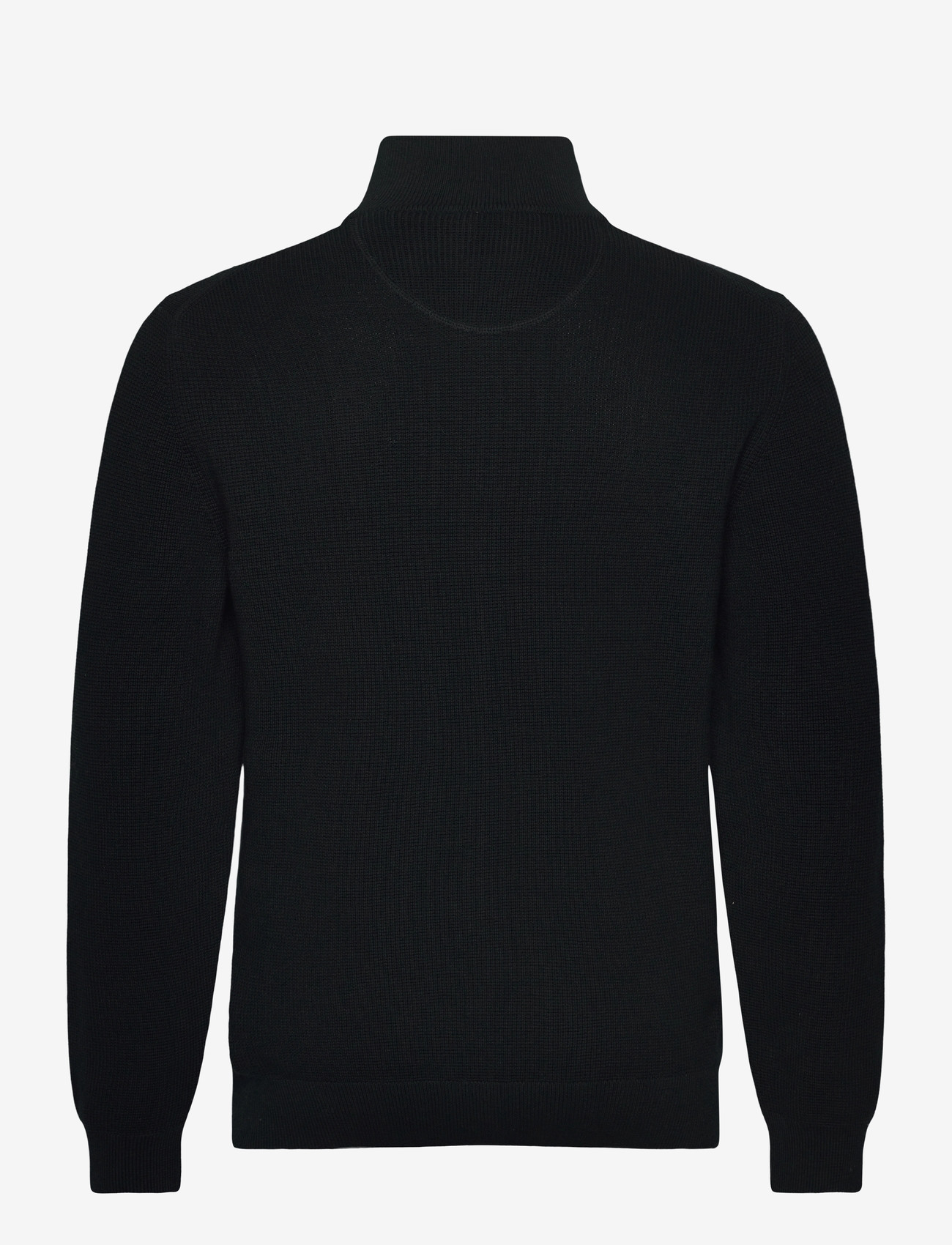 GANT - MICRO TEXTURED COTTON ZIP CARDIGAN - džemperiai su užtrauktuku - black - 1