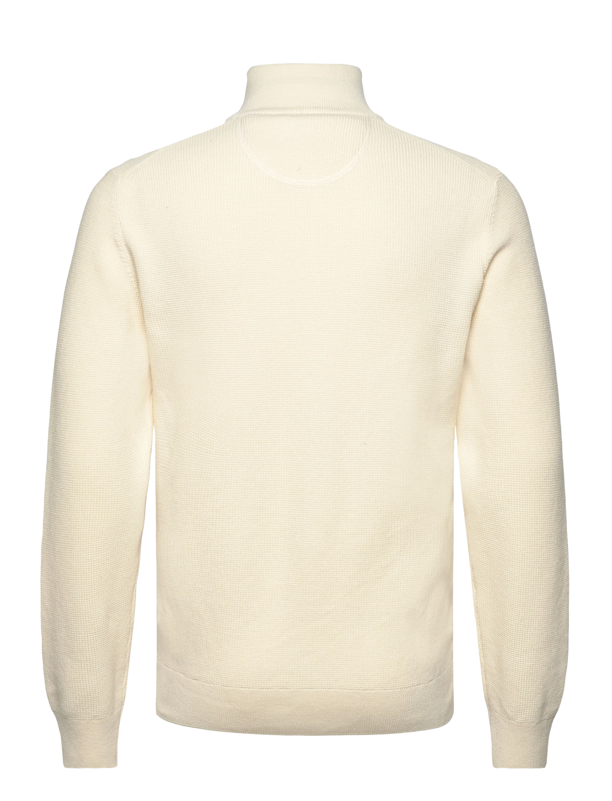 Gant - Waffle Knit Zip Cardigan - fullzip strik - cream - 2
