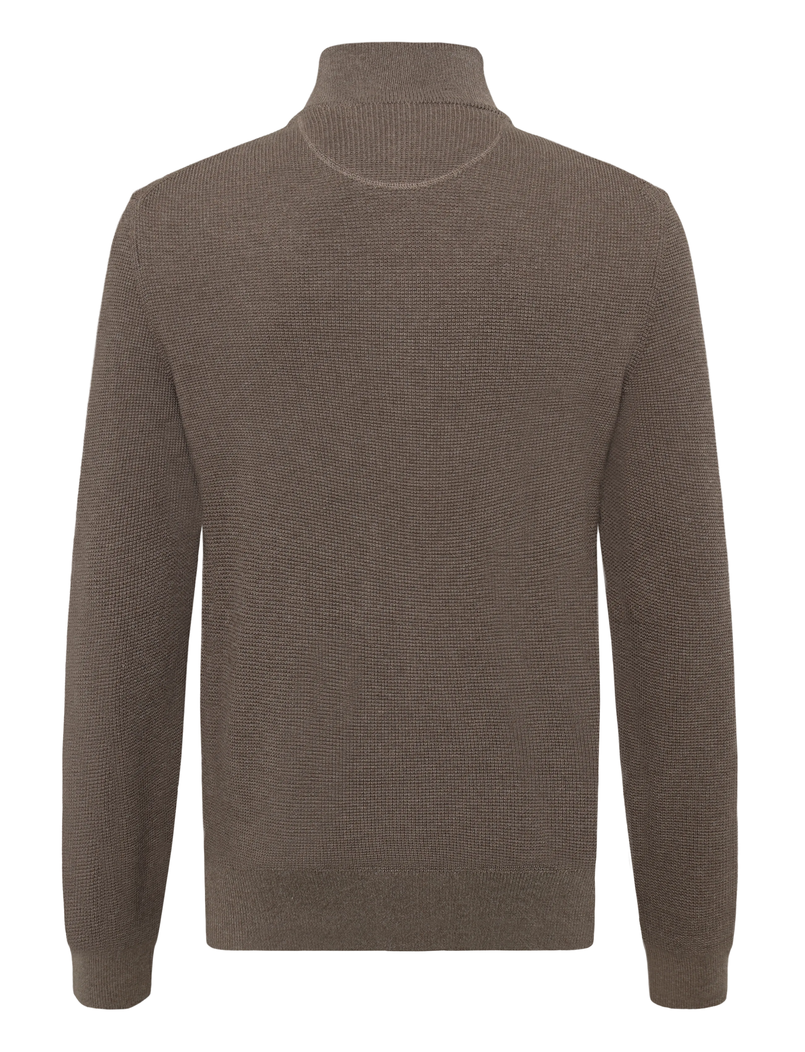 Gant - Waffle Knit Zip Cardigan - full zip tröjor - dark hazelnut melange - 1