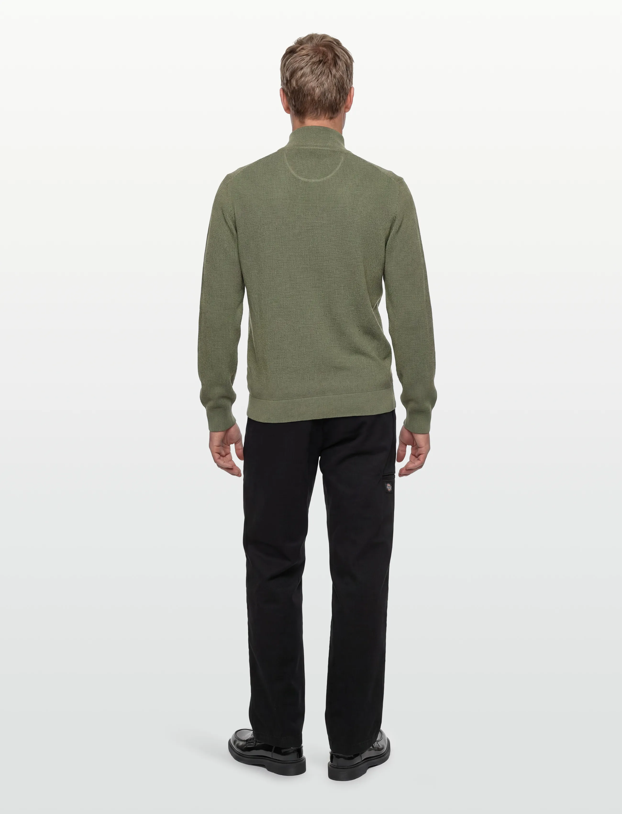 Gant - Waffle Knit Zip Cardigan - pullover mit durchgehendem reißverschluss - dry herb green - 4