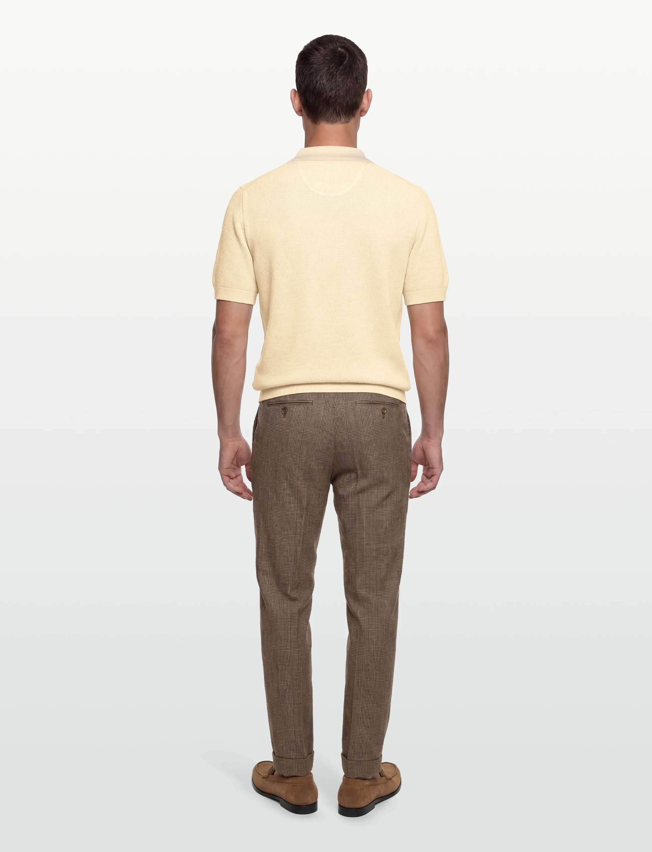 Gant - MICRO TEXTURED COTTON SS POLO - knitted polos - cream - 4