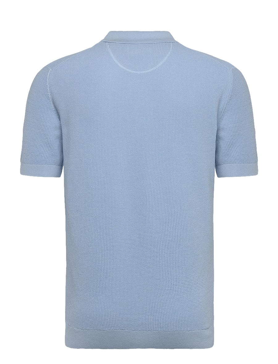 Gant - MICRO TEXTURED COTTON SS POLO - gestrickte polohemden - fresh blue - 2